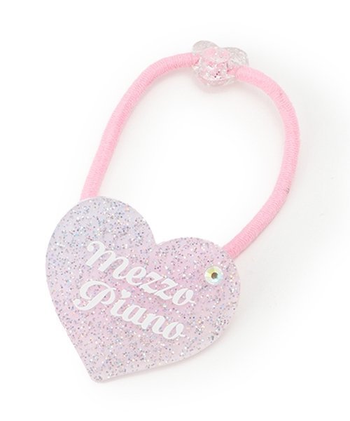 mezzo piano Junior 25th anniversary キラキラハートロゴヘアポニー ナルミヤオンライン ヘアアクセサ..