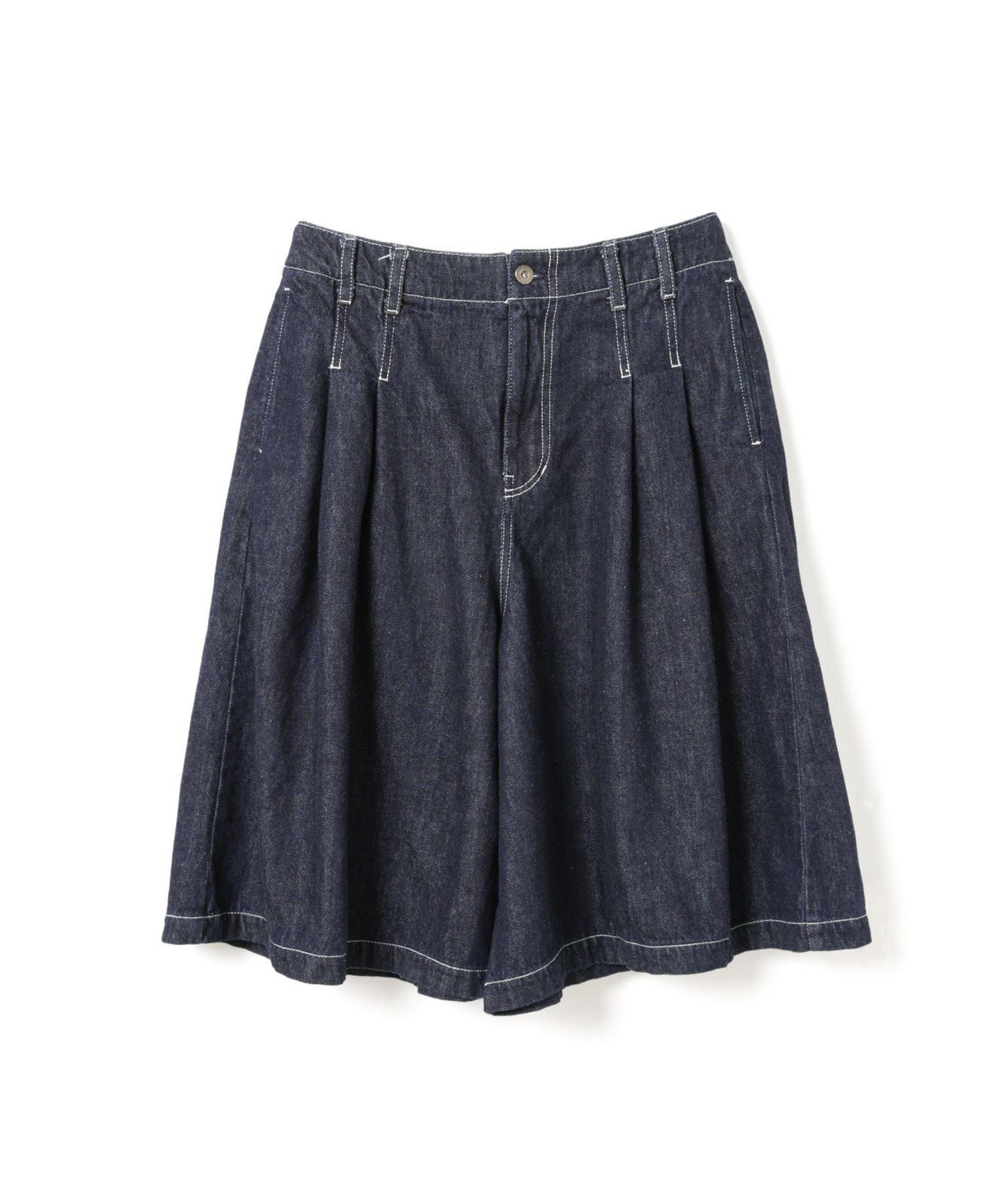 mizuiro ind mizuiro ind ハイウエストワイドハーフパンツ マーコート パンツ その他のパンツ ホワイト