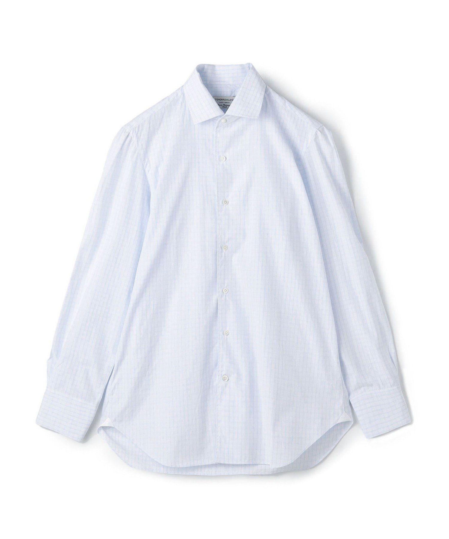 【SALE／64%OFF】TOMORROWLAND BUYING WEAR 【別注】Maria Santagelo コットンチェック ワンピースカラーシャツ トゥモローランド トップス シャツ・ブラウス ブルー【送料無料】