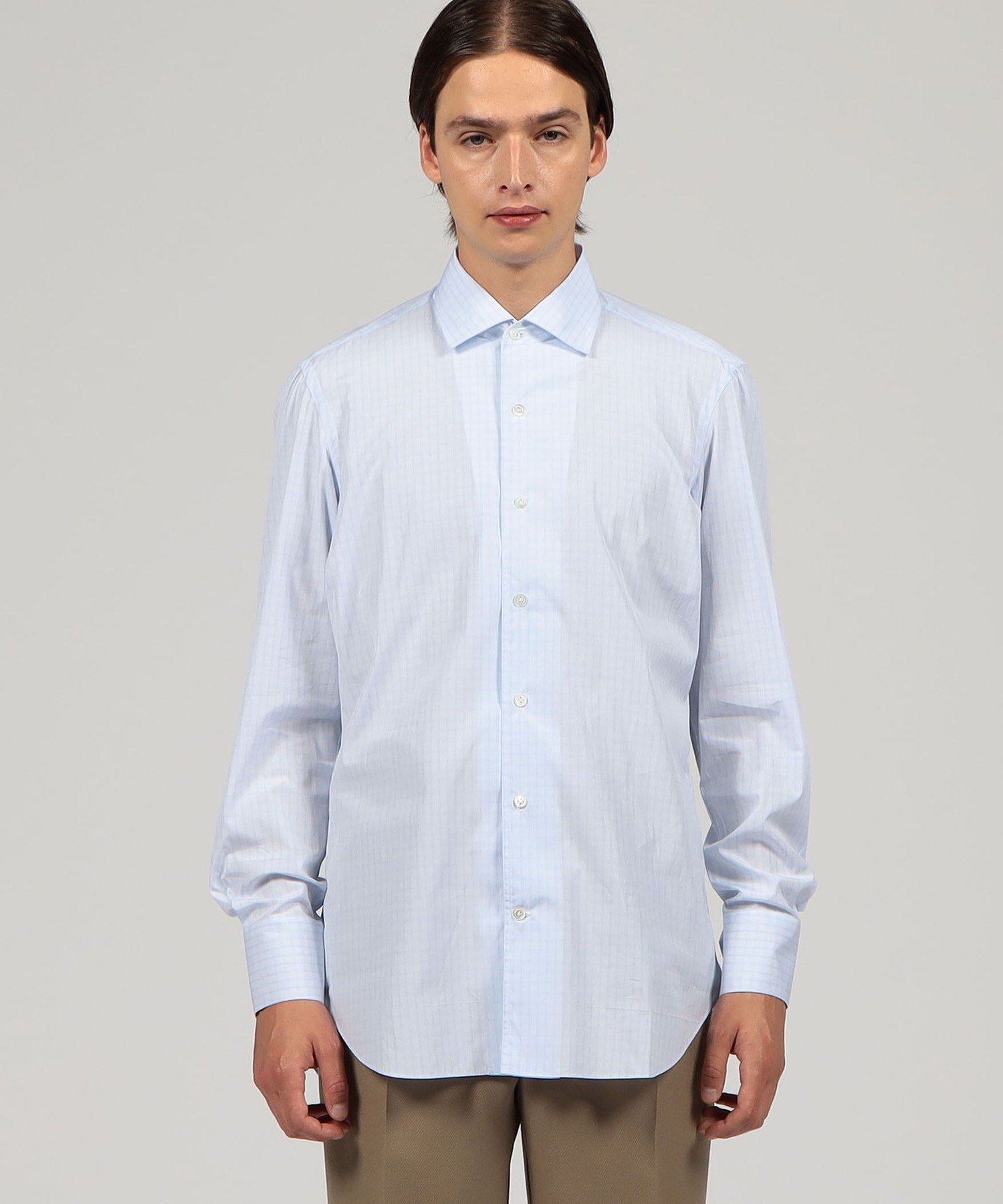 【SALE／64%OFF】TOMORROWLAND BUYING WEAR 【別注】Maria Santagelo コットンチェック ワンピースカラーシャツ トゥモローランド トップス シャツ・ブラウス ブルー【送料無料】