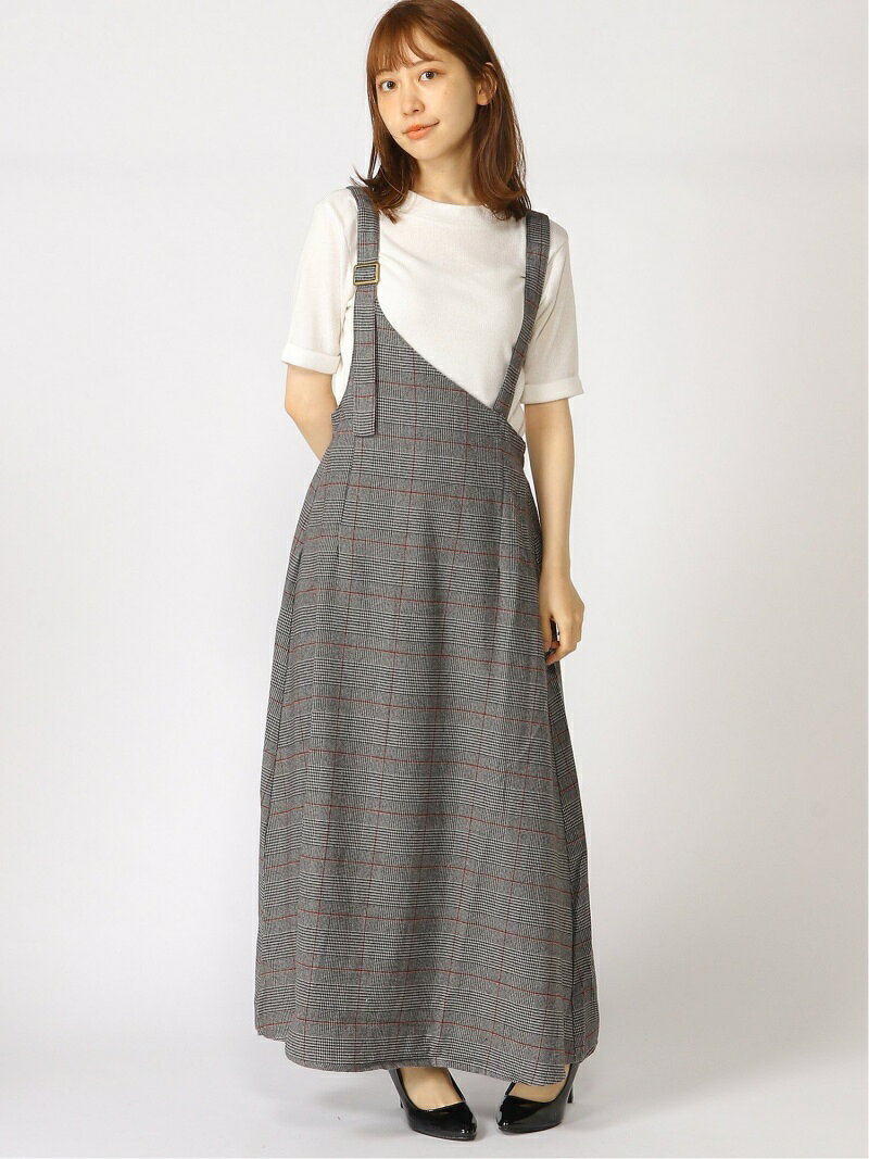 【SALE／50%OFF】AS KNOW AS PINKY ワンショフレアにJSK♪ アズ ノゥ アズ ワンピース・ドレス ジャンパースカート グレー