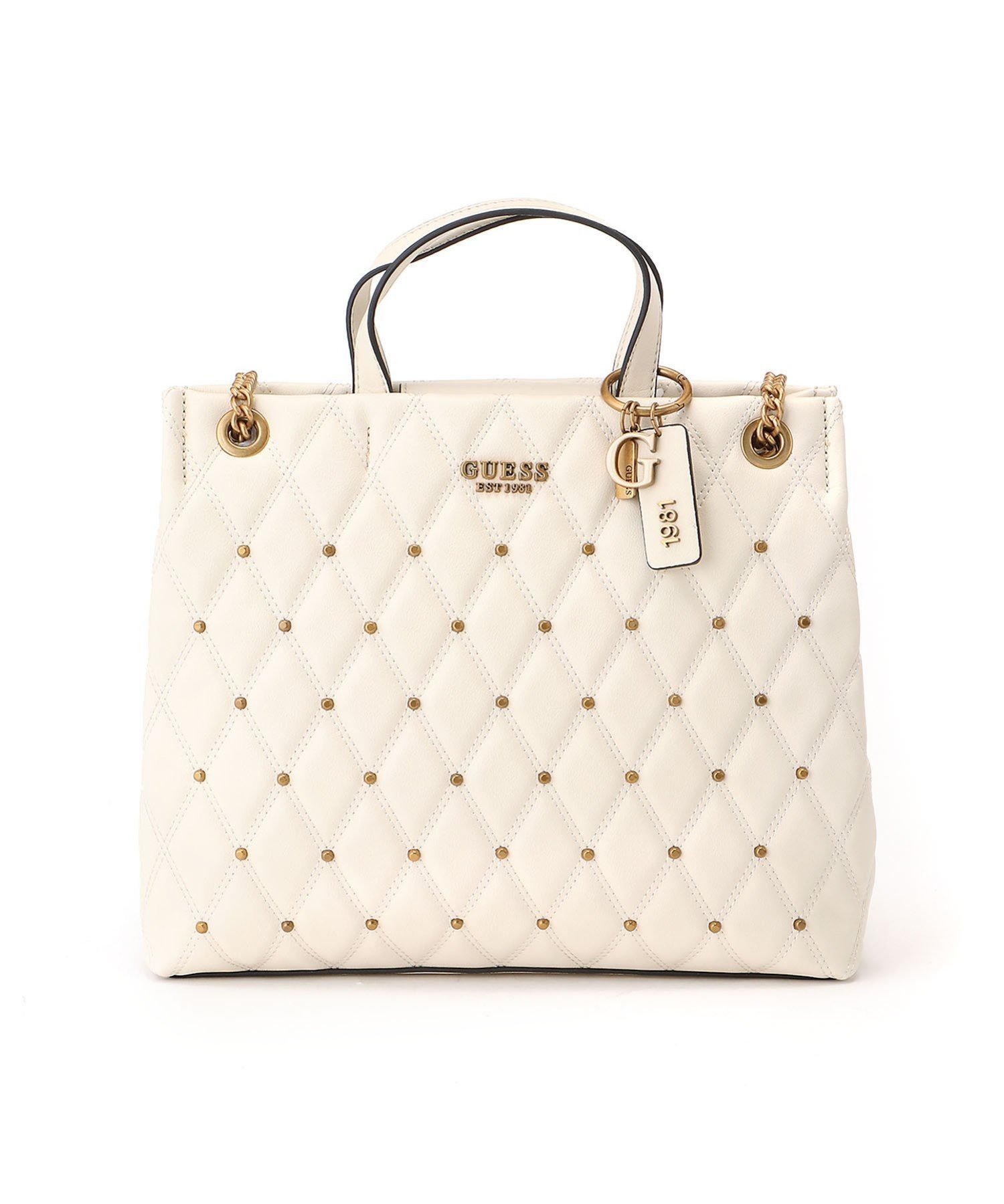 GUESS GUESS トートバッグ (W)TRIANA Girlfriend Shopper ゲス バッグ トートバッグ ホワイト ブラック ブルー グリーン