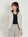 【SALE／20%OFF】m.f.editorial 麻調合繊 キーネック7分袖ジャケット ライトグレー(セットアップ可能) タカキュー スーツ・フォーマル スーツジャケット グレー【送料無料】