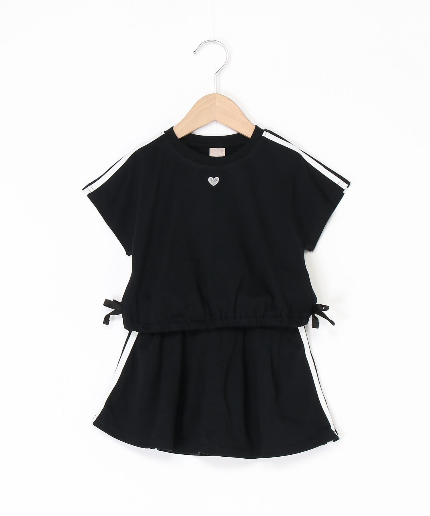 petit main 【リンク】ラインセットアップ ナルミヤオンライン トップス カットソー・Tシャツ ブラック ベージュのサムネイル