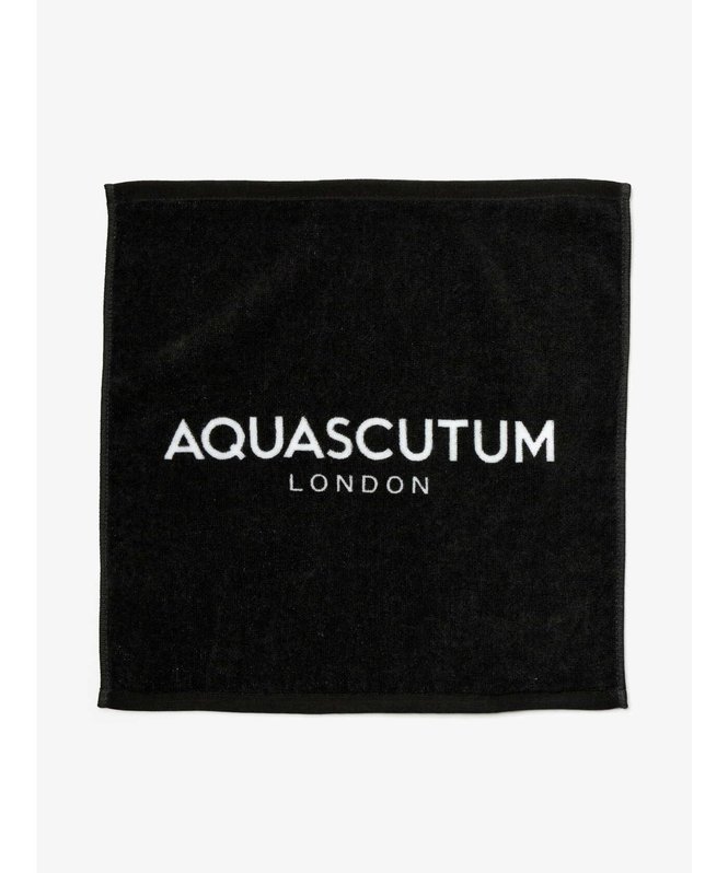 アクアスキュータム ハンカチ メンズ Aquascutum GOLF GOLF - AQロゴハンドタオル アクアスキュータム ファッション雑貨 ハンカチ・ハンドタオル ブラック