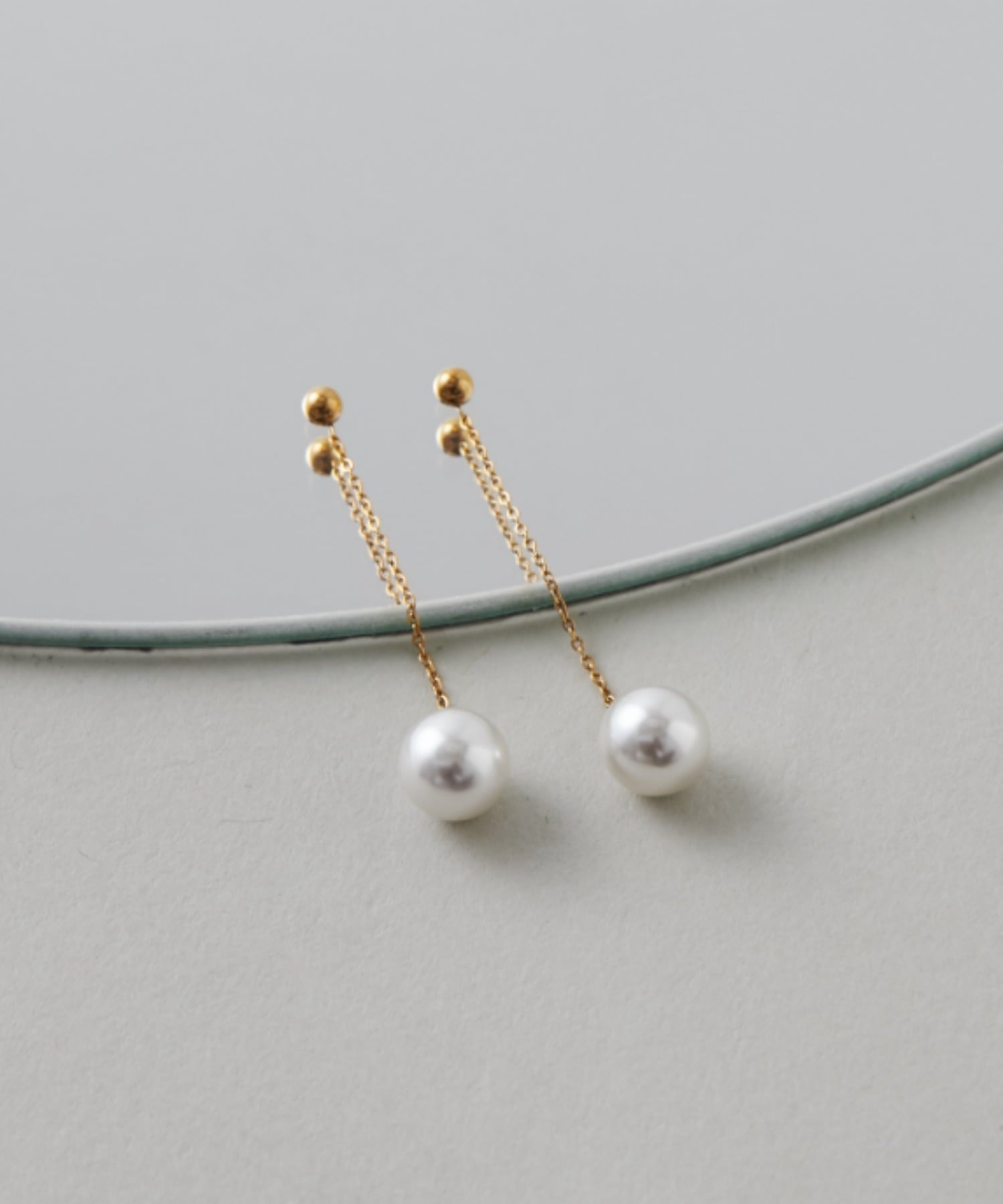 【SALE／9%OFF】ciite' 【 金属アレルギー対応 】 パールチェーンピアス サージカルステンレス シーテ アクセサリー・腕時計 ピアス ゴールド シルバー