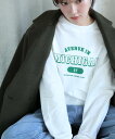 【SALE/30%OFF】aimoha - select - aimoha -select-/カレッジロゴ長袖Tシャツ アイモハ トップス カットソー・Tシャツ...