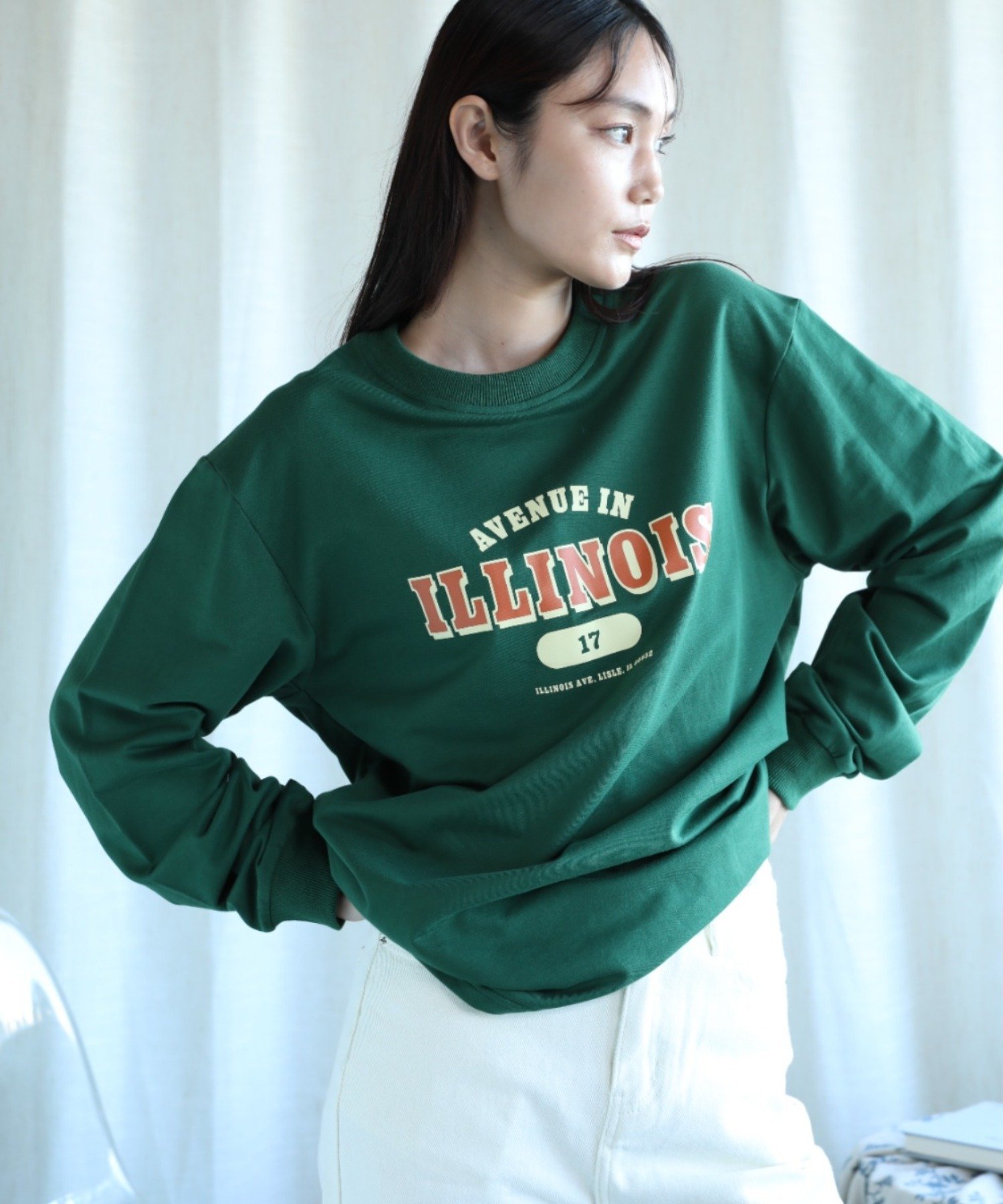 楽天市場】Tシャツ・カットソー（カラーグリーン・袖の長さ長袖・柄