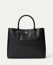 LAUREN RALPH LAUREN スムーズ レザー ラージ Marcy サッチェル ラルフローレン バッグ トートバッグ ブラック【送料無料】