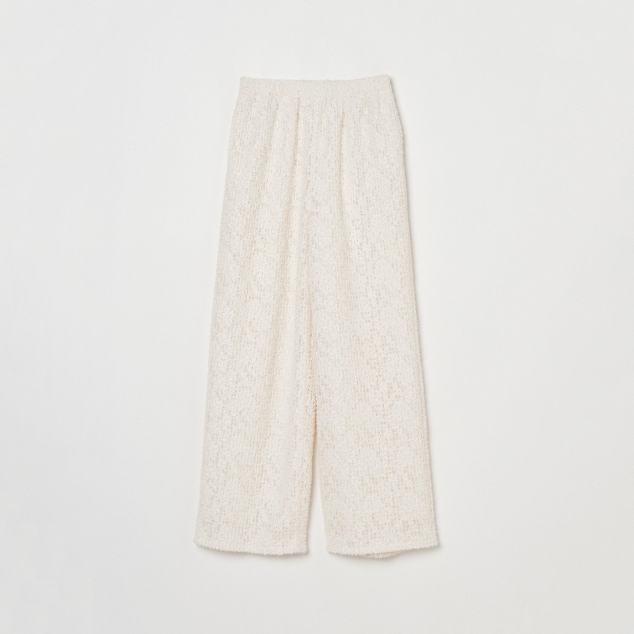 HELIOPOLE FEATHER TULLE EASY PANTS エリオポール パンツ その他のパンツ ブラック ホワイト
