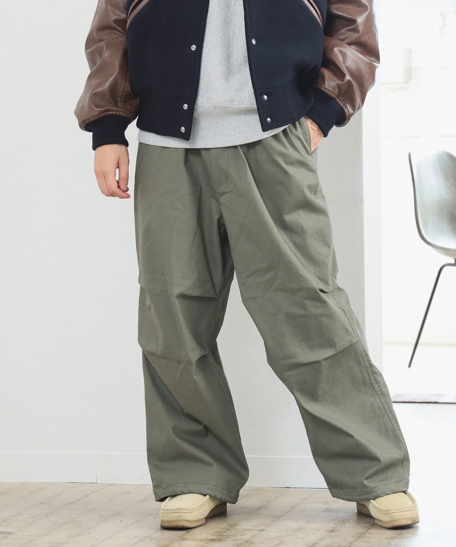 裏起毛 オーバー パンツ ビームス アウトレット パンツ その他のパンツ グリーン ブラック