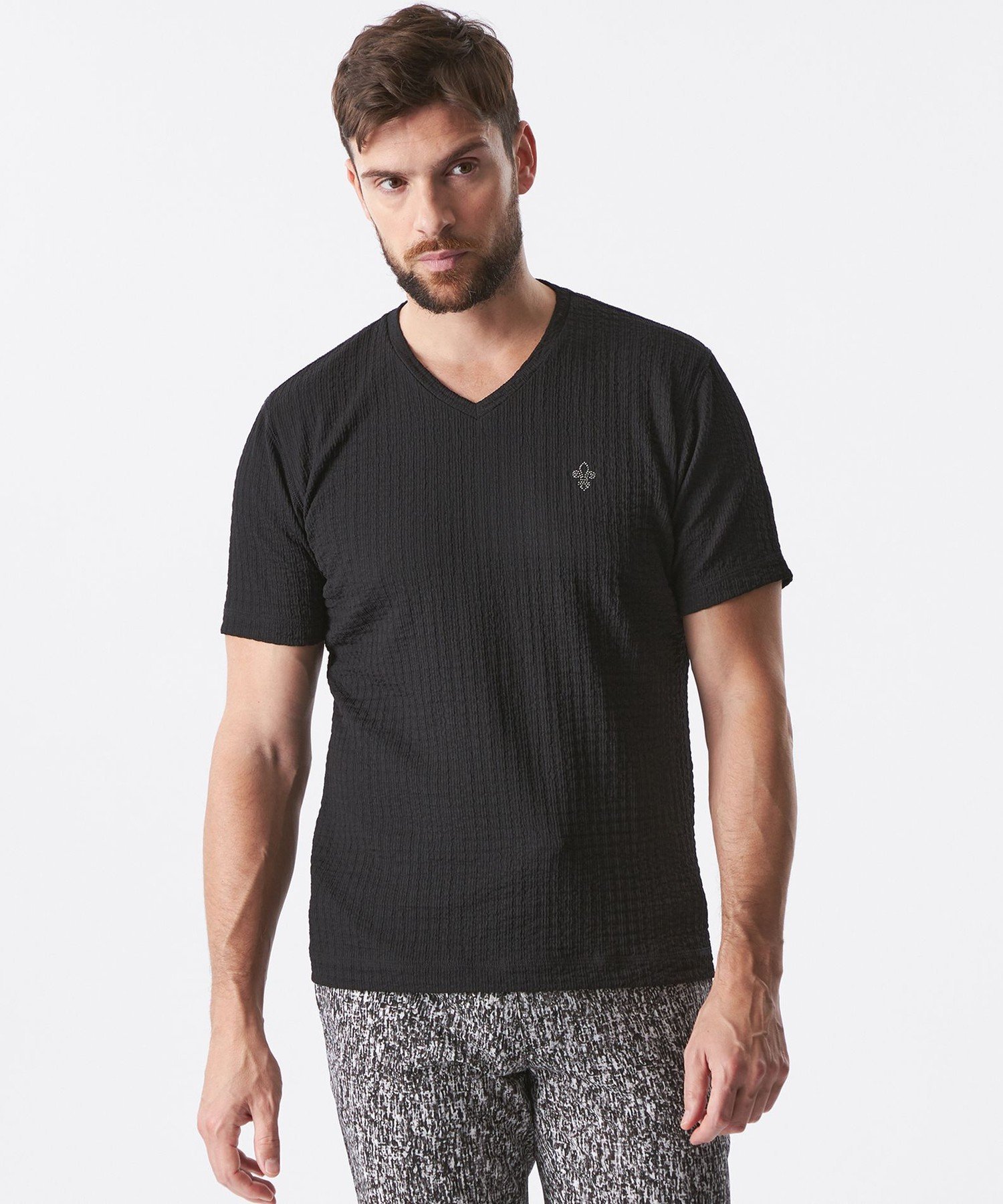 【SALE／59%OFF】EPOCA UOMO ワッシャーストレッチカットソー エポカ トップス カットソー・Tシャツ グレー パープル ブラック【送料無料】