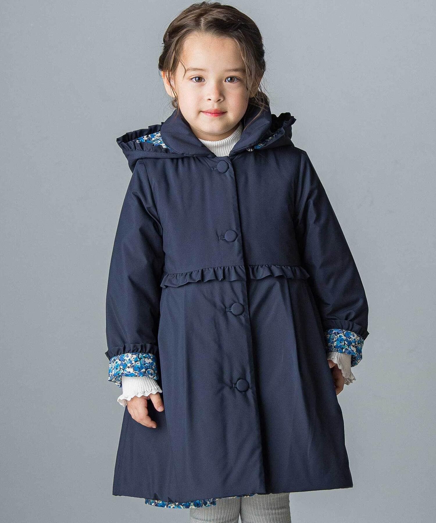 Tartine et Chocolat 【お揃い】裏リバティ(Leila)中綿フード付きコート(90~140cm) ベベ オンライン ストア ジャケット・アウタ...