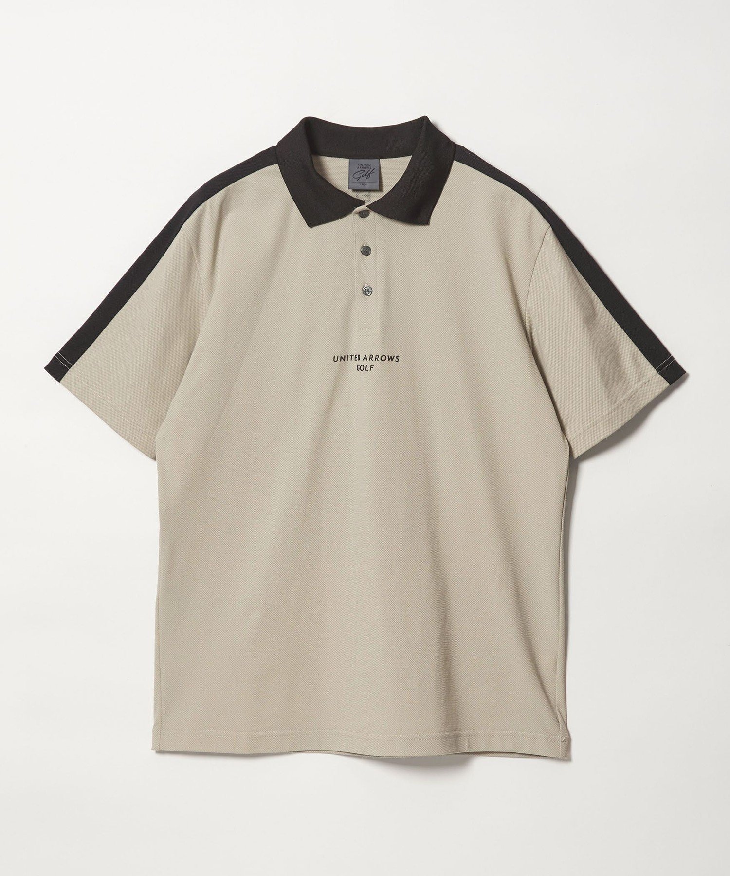 UNITED ARROWS GOLF メンズ コンビ ポロシャツ ストレッチ ユナイテッドアローズ トップス ポロシャツ グリーン グレー【送料無料】