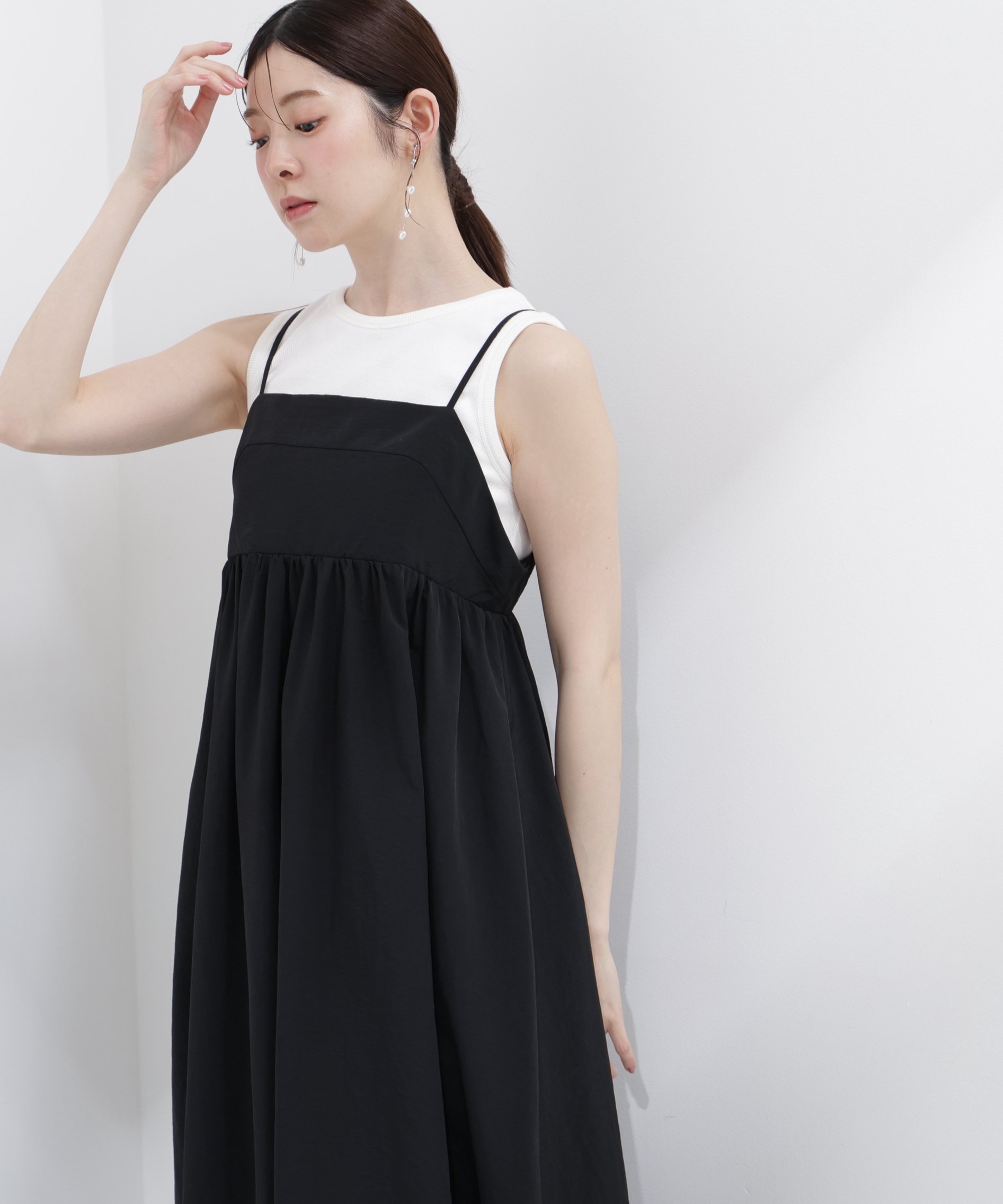 PROPORTION BODY DRESSING カットドッキングキャミワンピース プロポーションボディドレッシング ワンピース・ドレス ワンピース ホワイト ピンク