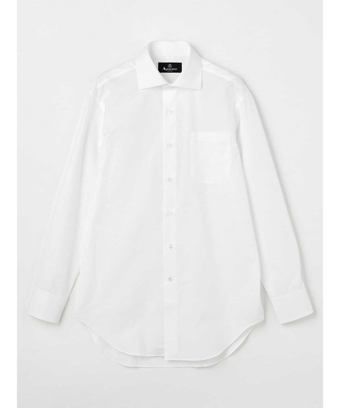 Aquascutum MEN ハイカウントブロードワイドシャツ アクアスキュータム トップス シャツ・ブラウス ホワイト【送料無料】