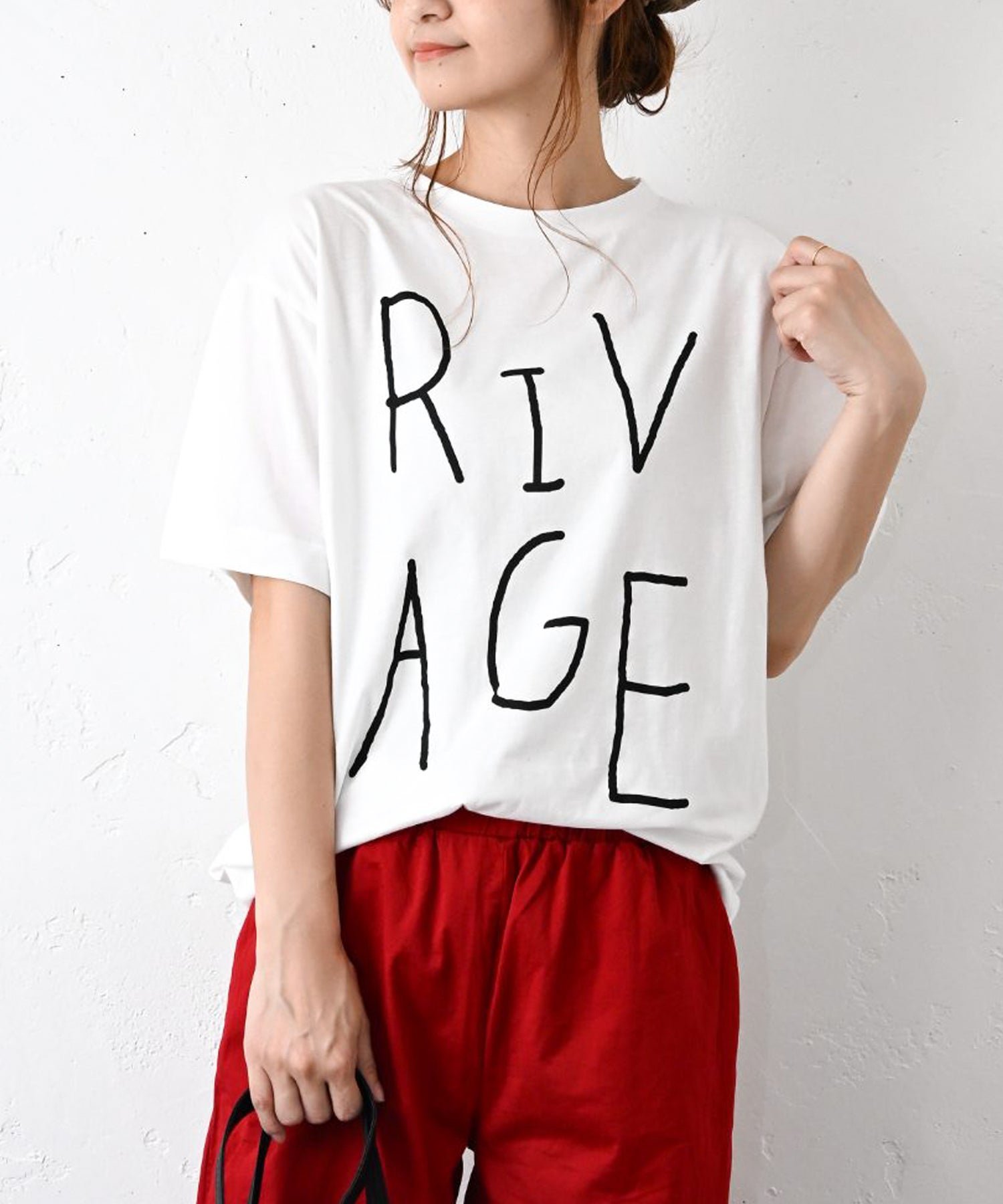 hagumu hagumu｜半袖プリントTee(ロゴ) [[C-771-2]][C] ハグハグ トップス カットソー・Tシャツ ブラック