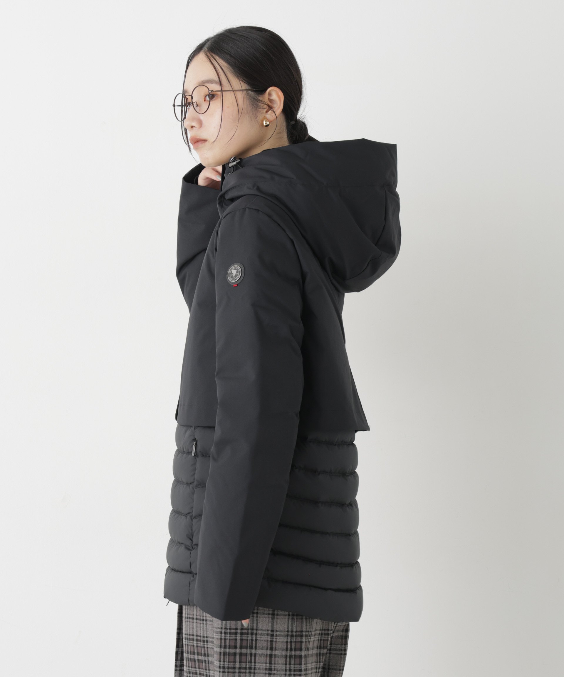 NANO universe CAPE HORN/CASABLANCA ナノユニバース ジャケット・アウター ダウンジャケット・ダウンベスト ベージュ ブラック【送料無料】 stylife-15913101 Rakuten Fashion サンプル画像3