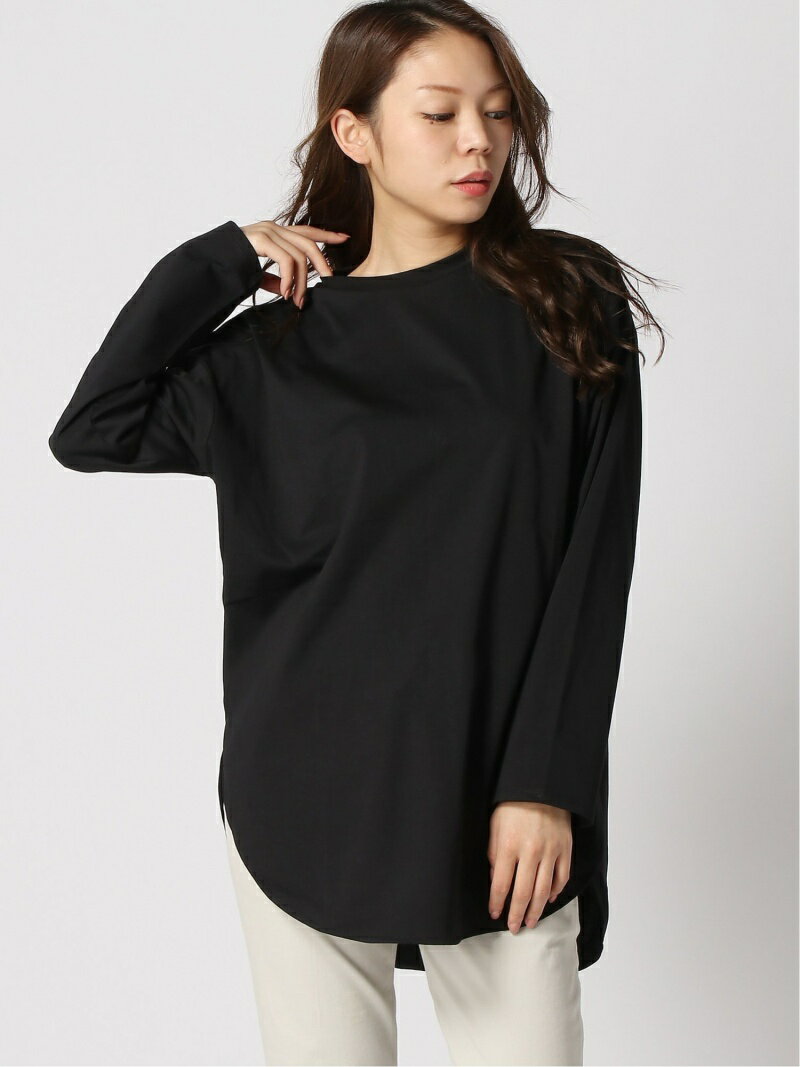 【SALE／50%OFF】LOWRYS FARM USAラウンドヘムLS* ローリーズファーム トップス カットソー・Tシャツ ブラック ホワイトのサムネイル