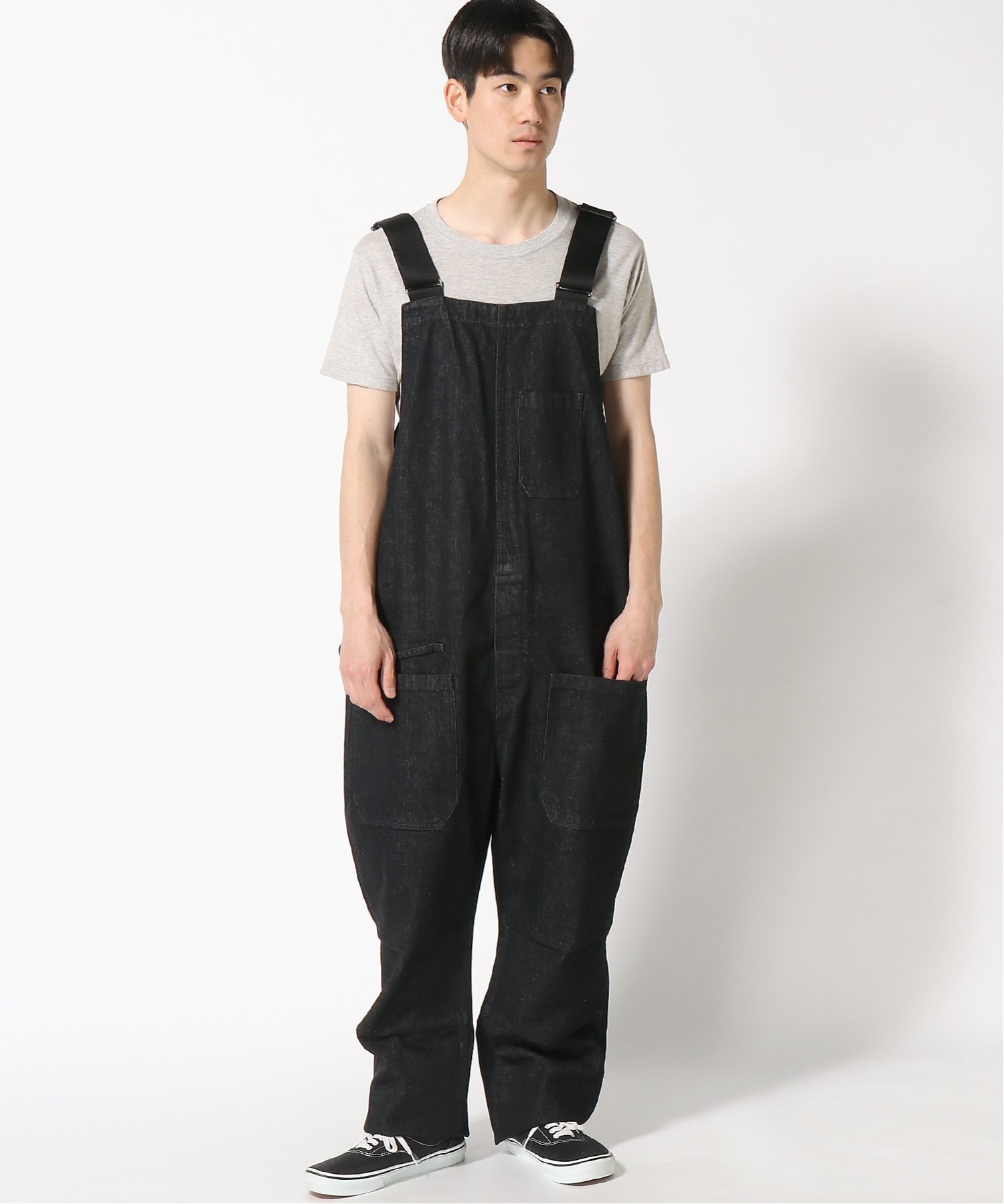 Johnbull Johnbull/(M)ファーマーサロペット ジョンブルプライベートラボ オールインワン・オーバーオール オーバーオール・サロペット ブラック カーキグリーン ブルー【送料無料】