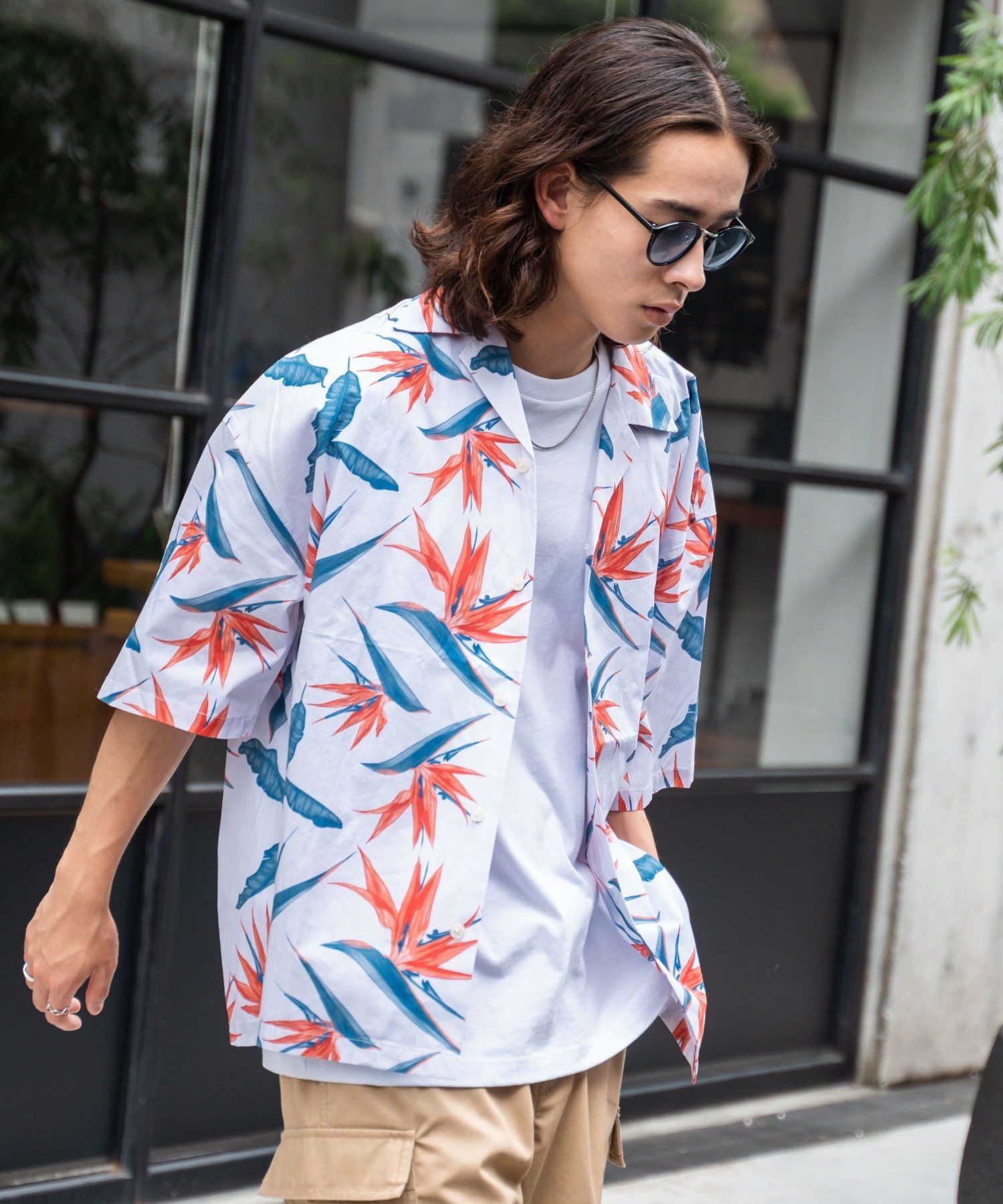 WEGO MEN'S BIGアロハシャツ(S) ウィゴー トップス シャツ・ブラウス