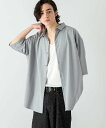 【SALE/50%OFF】SENSE OF PLACE 『ユニセックス』エクストラルーズシャツ(5分袖) センス オブ プレイス トップス シャツ・ブラウス グレー グリーン ブルー ホワイト ブラウン ベージュ