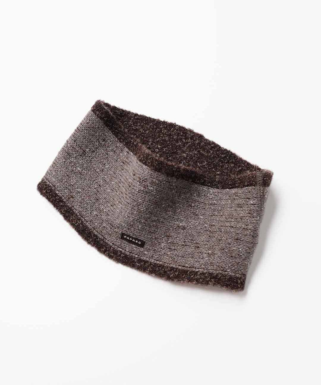 【30%OFF】 フランコバッシPapas+パパスプラス黒灰ウールフリンジストールマフラー 小物 - 小物