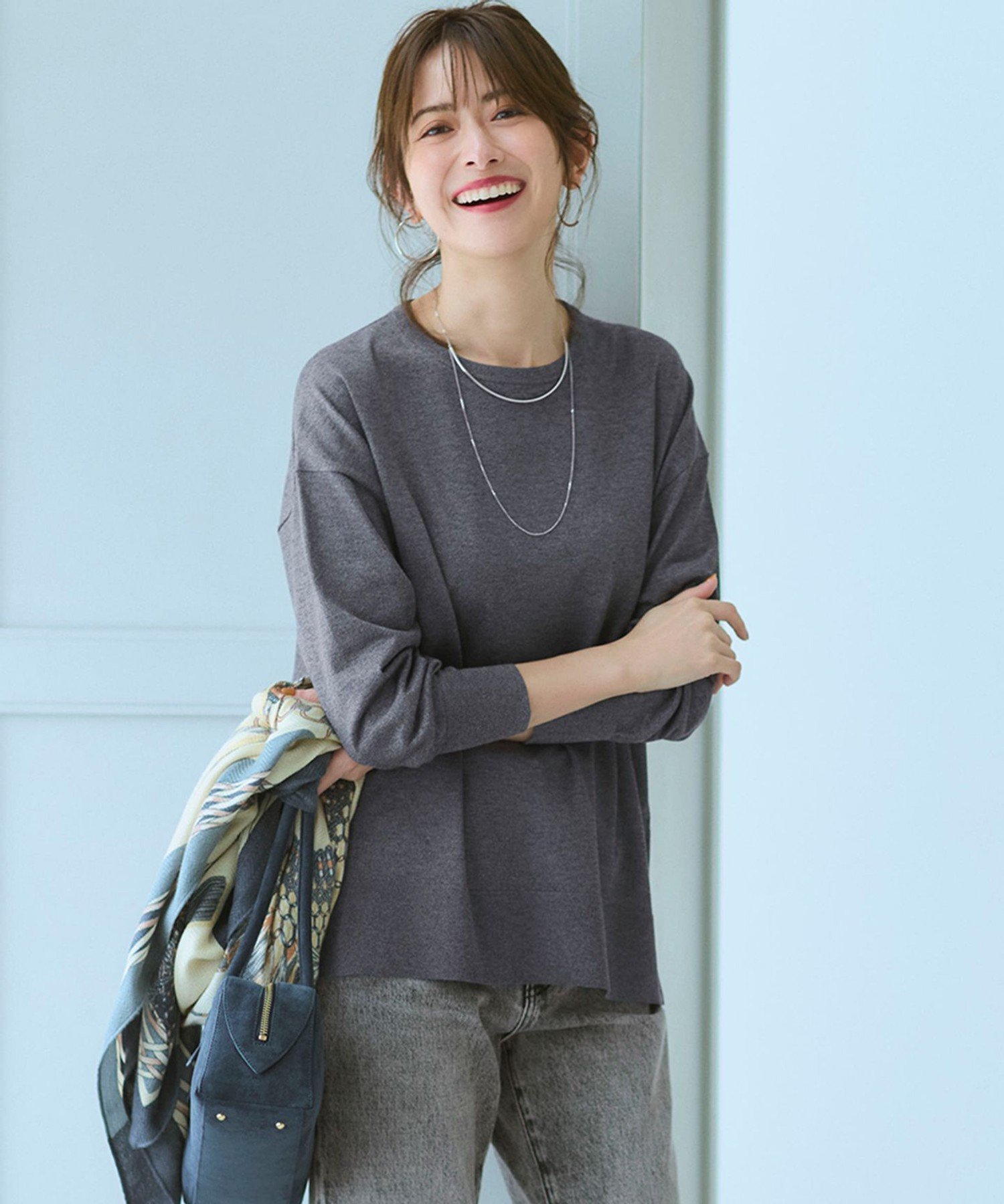【SALE／40%OFF】23区 S 【洗える】オータムシャイニー リラクシー ニット ニジュウサンク トップス ニット ベージュ ブルー グレー ブラック オレンジ【送料無料】