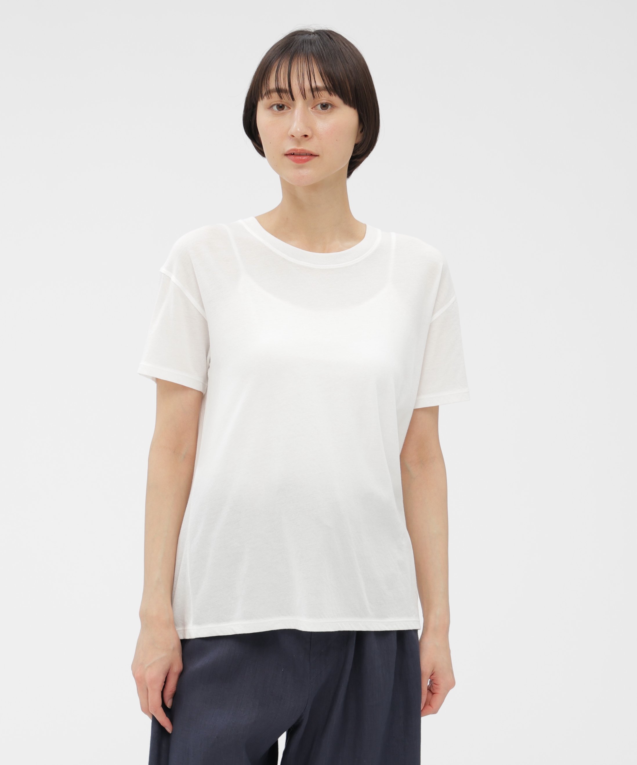 MARGARET HOWELL SIRO SPUN COTTON JERSEY TOP マーガレット・ハウエル トップス その他のトップス ホワイト