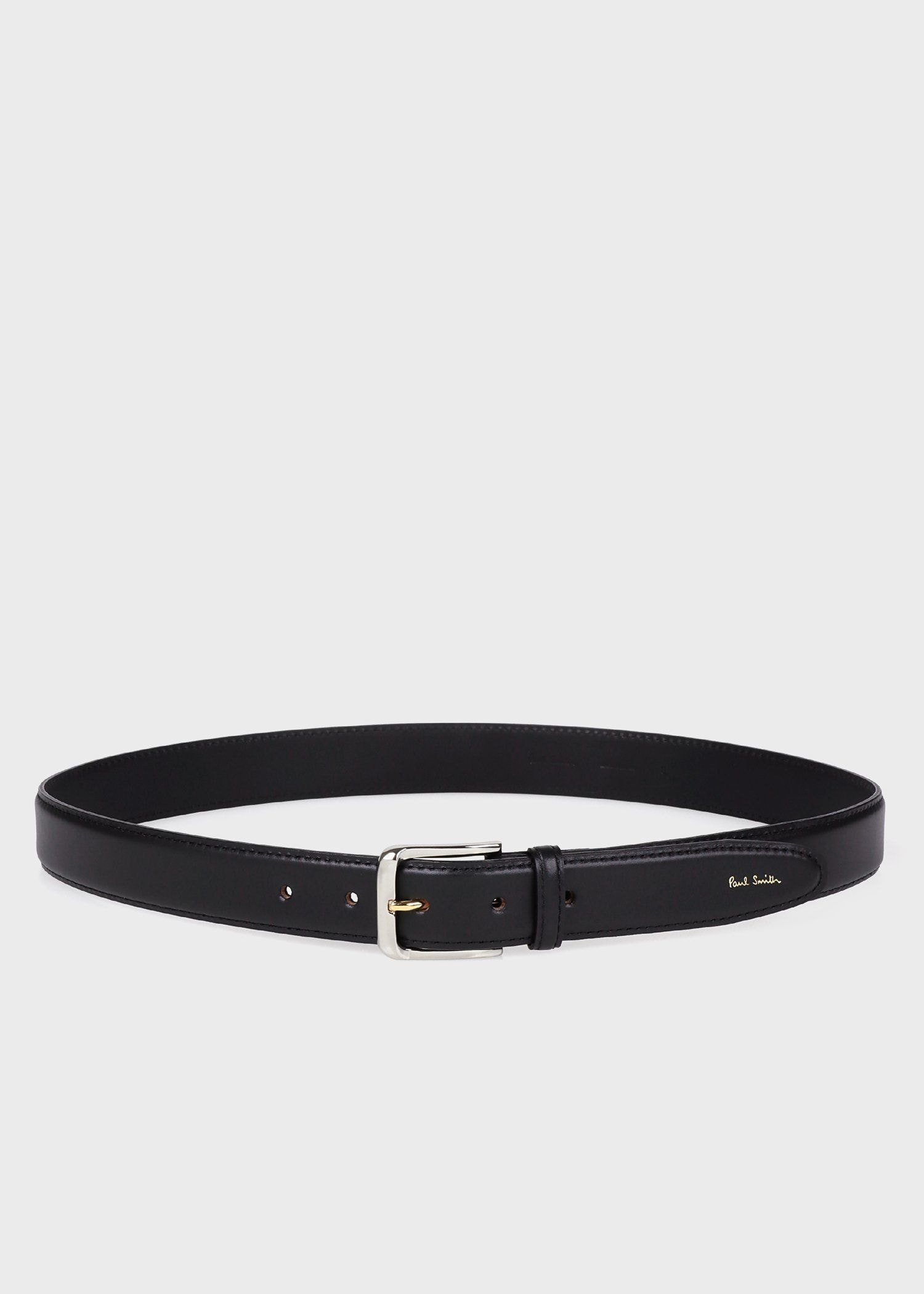 Paul Smith "Classic Logo Emboss" レザーベルト ポール・スミス ファッション雑貨 ベルト ブラック【送料無料】