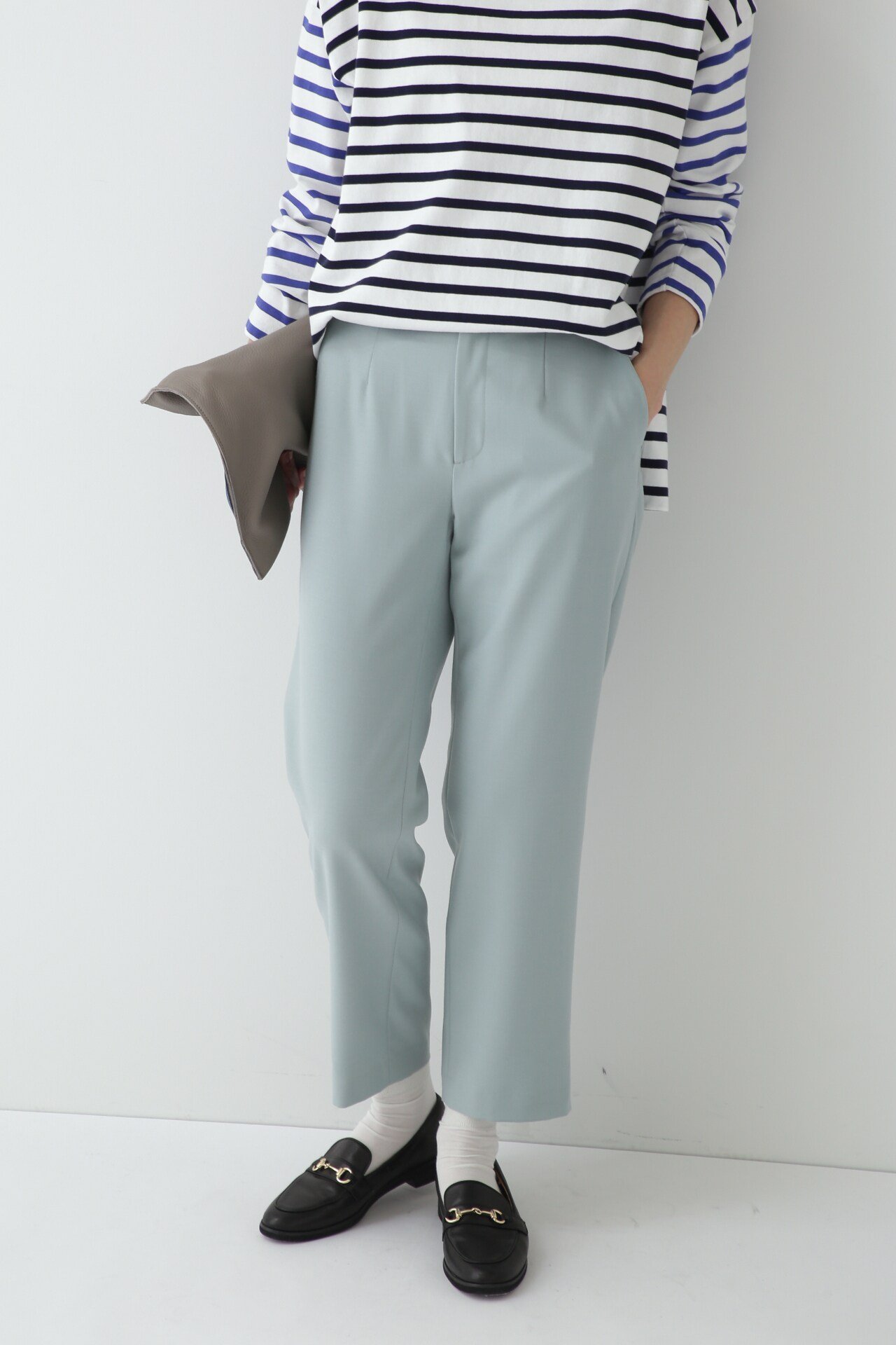 【SALE/50%OFF】human woman 2WAYスリムストレートパンツ ヒューマン ウーマン パンツ その他のパンツ グレー ベージュ グリーン【送料...