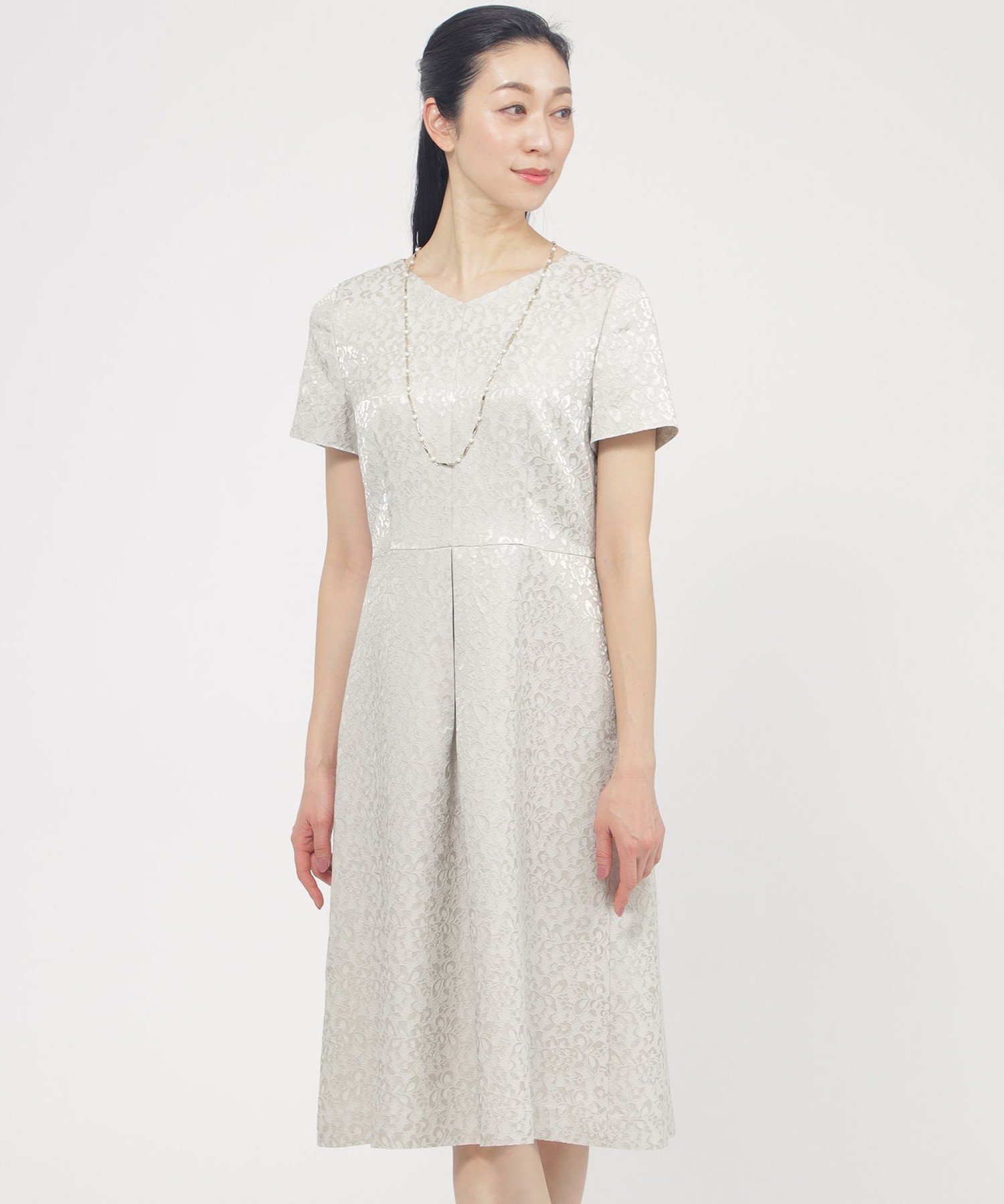 【SALE／30%OFF】Paul Stuart レースパターンジャカード ワンピース ポール・スチュアート ワンピース..