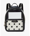 【SALE／60%OFF】kate spade new york クレア シースルー レイニング ドット プリント ミディアム バックパック ケイトスペードニューヨーク バッグ リュック・バックパック ブラック【送料無料】