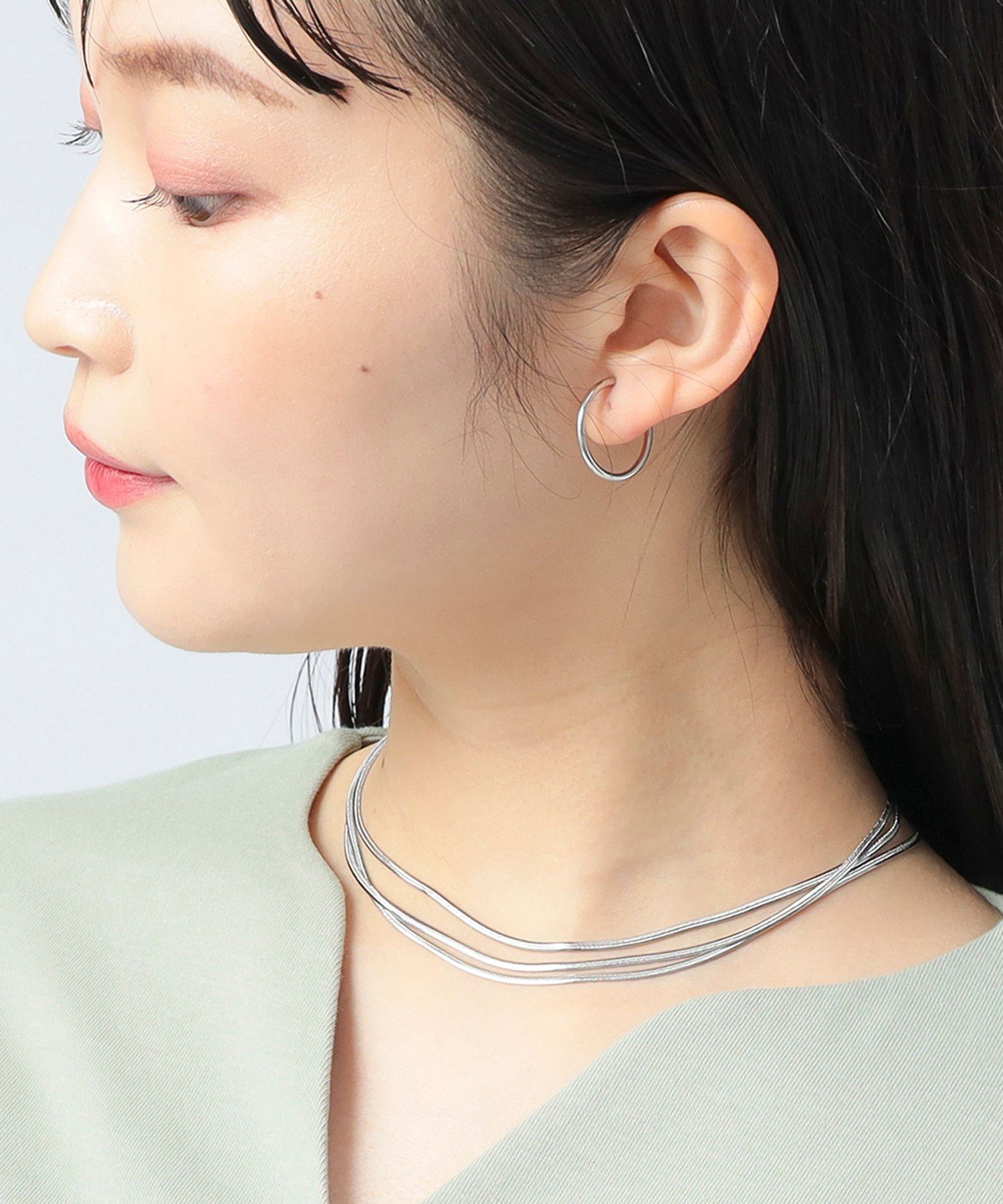 BEAMS HEART WOMEN 3連 スネークチェーン ネックレス ビームス ハート アクセサリー・腕時計 ネックレス シルバー ゴールド