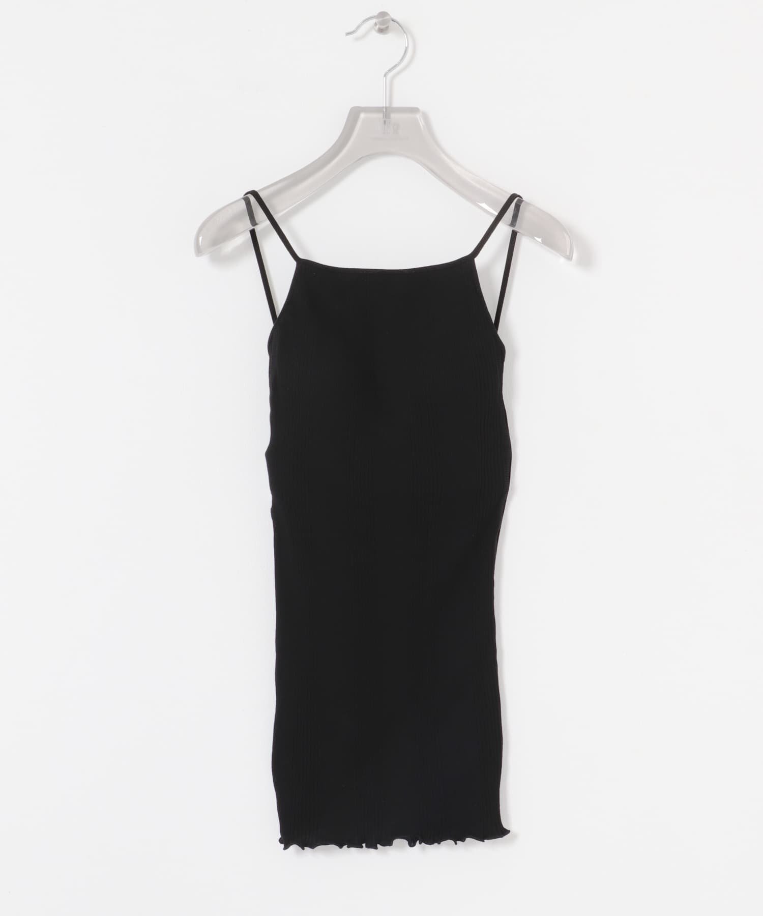 URBAN RESEARCH HAKUJI Random rib open back cami アーバンリサーチ トップス キャミソール ブラック ..