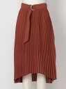 【SALE/50%OFF】LIP SERVICE シフォンプリーツテールラインSK リップサービス スカート ロングスカート レッド ブラック ベージュ【送料無料】