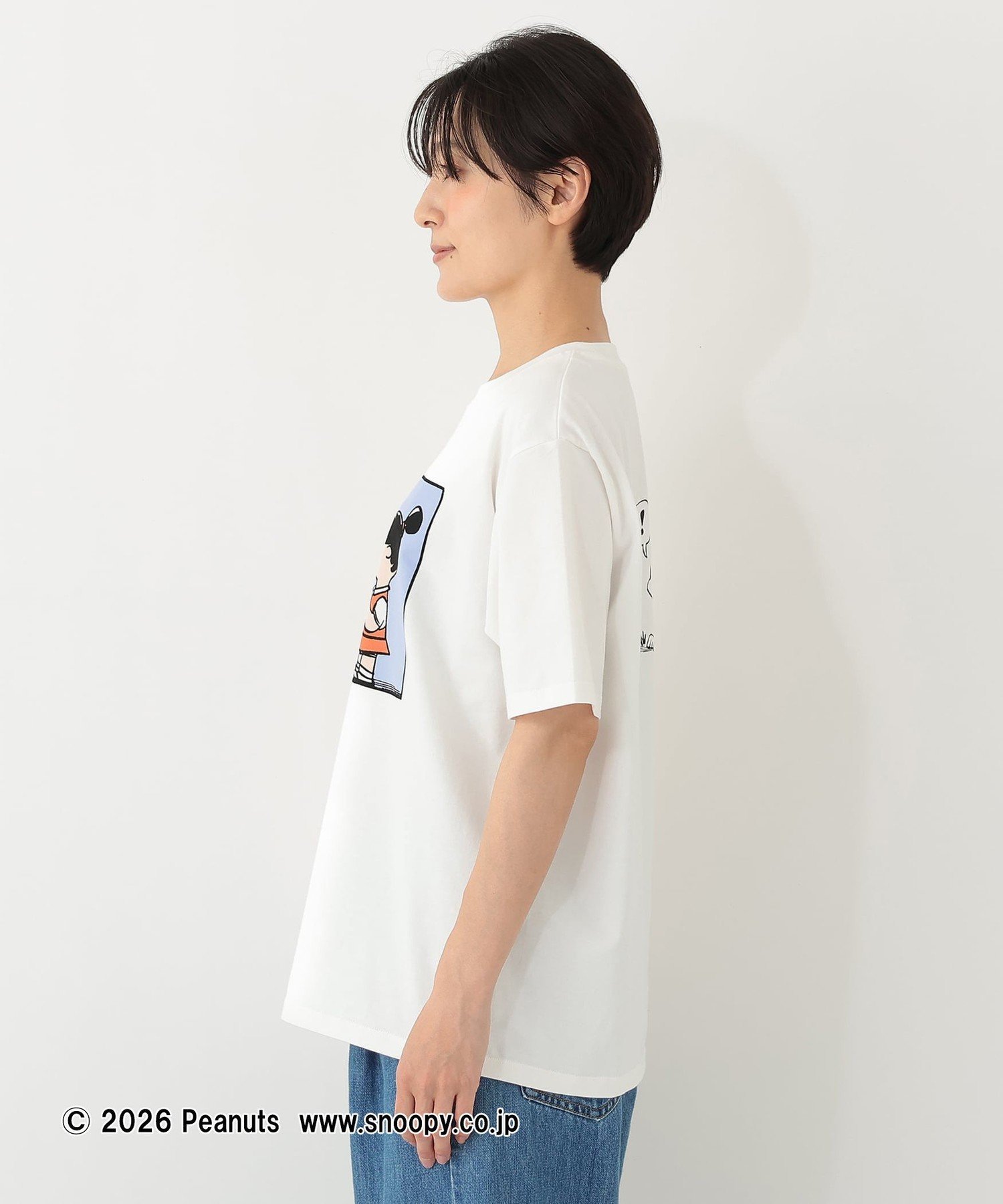 プリントTシャツ/OW!/PEANUTS アフタヌーンティー・リビング トップス カットソー・Tシャツ ホワイト