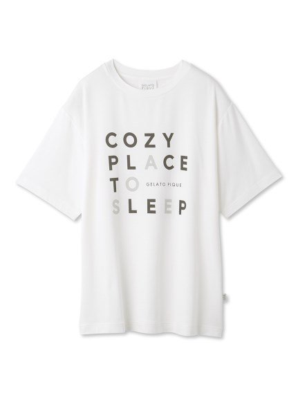gelato pique 【UNISEX】レーヨンロゴワンポイントTシャツ ジェラートピケ トップス カットソー・Tシャツ ホワイト グレー ブルー【送料無料】のサムネイル