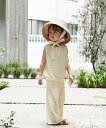 送料無料 ノースリーブ タンクトップ キッズ ベビー 女の子 子供服 トップス ラウンドネック フリル かわいい 無地 シンプル 着回し 子ども用 80cm 90cm 100cm 110cm 120cm 130cm