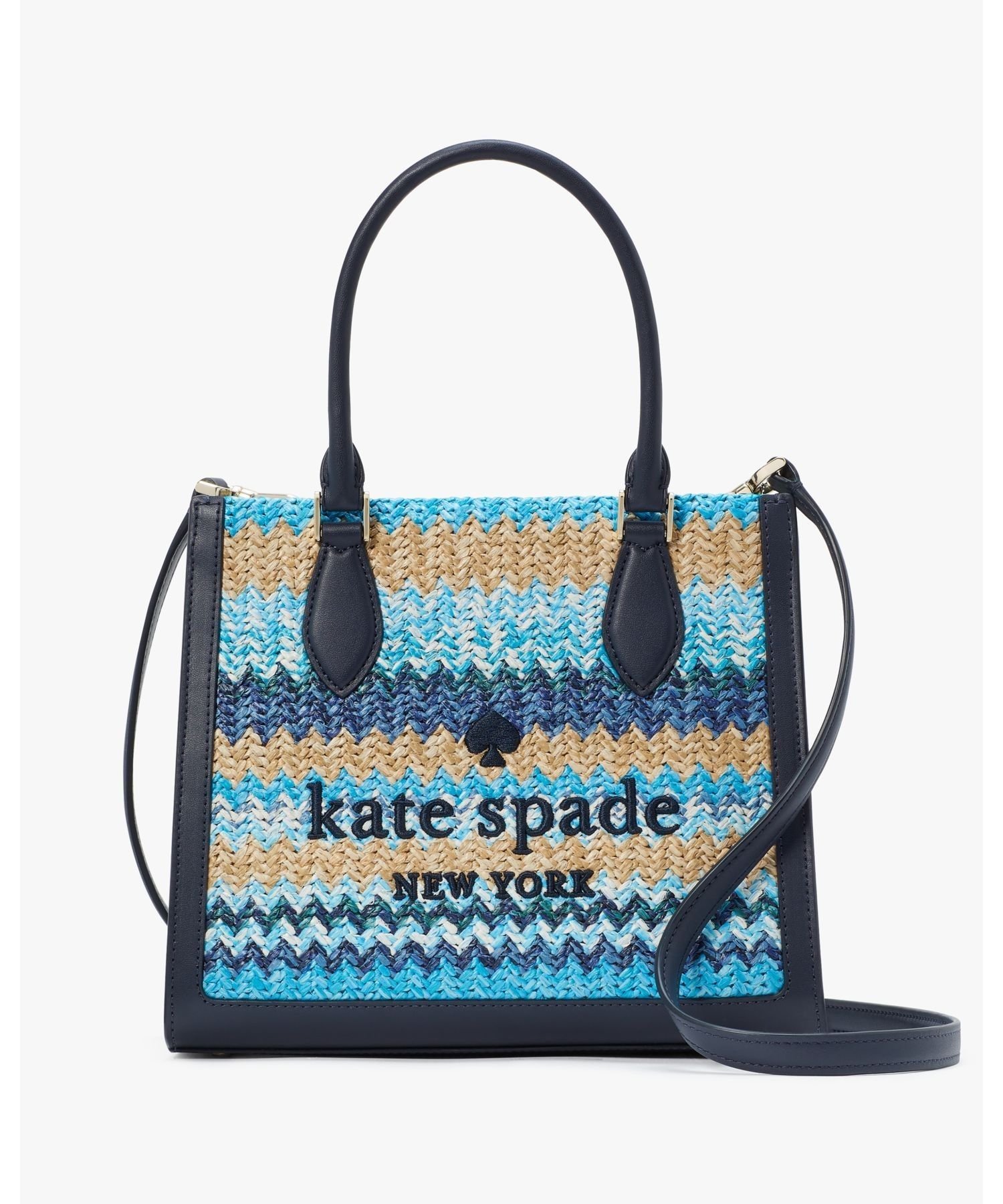 【SALE／65%OFF】kate spade new york エリー ストライプ ストロー スモール トート ケイトスペードニューヨーク バッグ トートバッグ【送料無料】