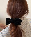 pur chouchou pur chouchou/(W)ベロア リボン シュシュ ミニョントレフル ルームヨンマルサンセレクティッド ヘアアクセサリー ヘアゴ...