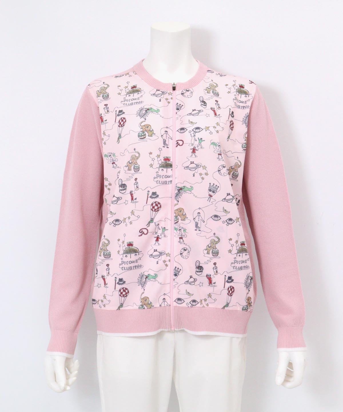 【SALE／40%OFF】Picone Club 【ピッコーネクラブ公式】アートカーディガン ピッコーネクラブ トップス カーディガン ブルー ピンク ホワイト ネイビー【送料無料】