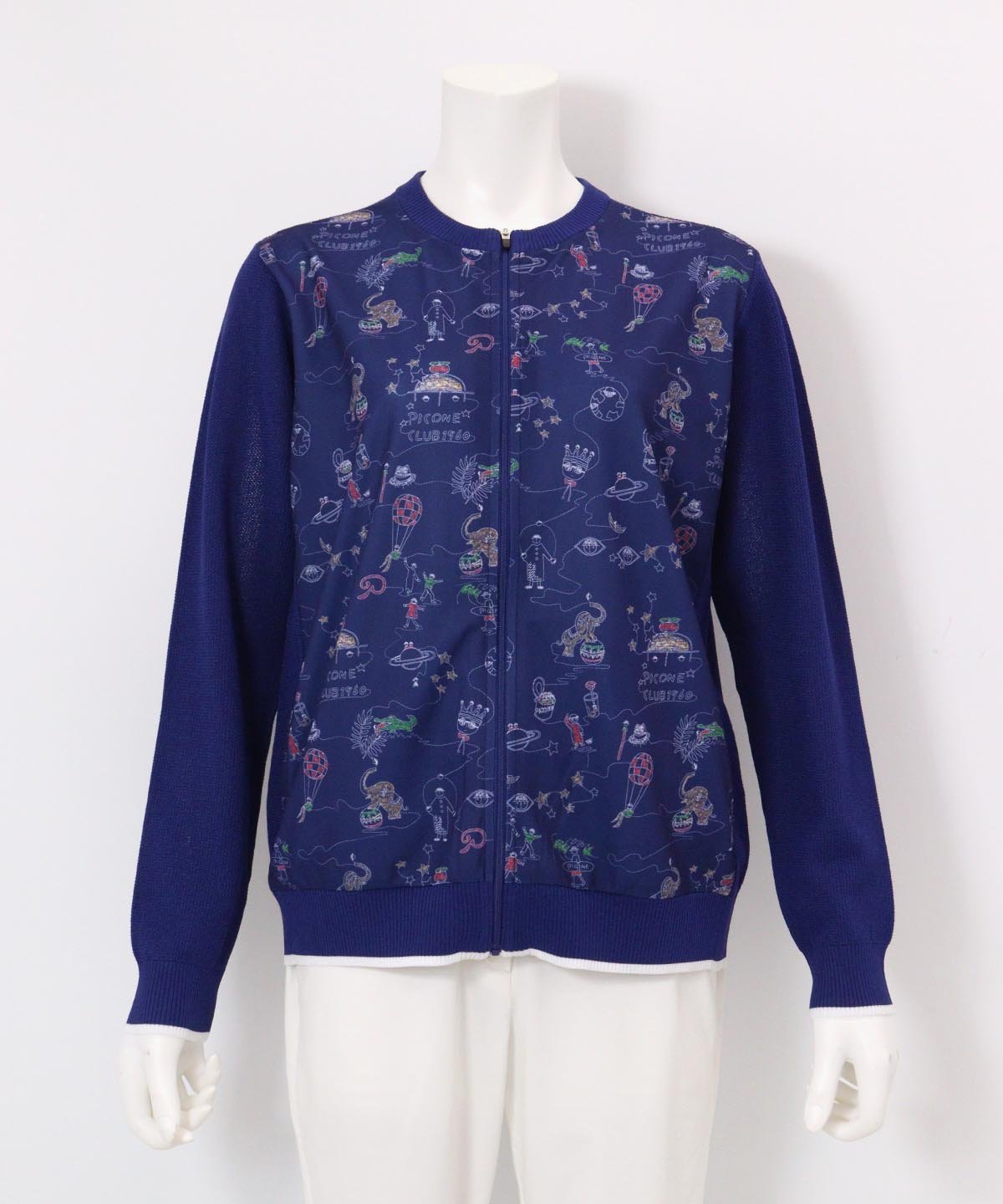 【SALE／40%OFF】Picone Club 【ピッコーネクラブ公式】アートカーディガン ピッコーネクラブ トップス カーディガン ブルー ピンク ホワイト ネイビー【送料無料】