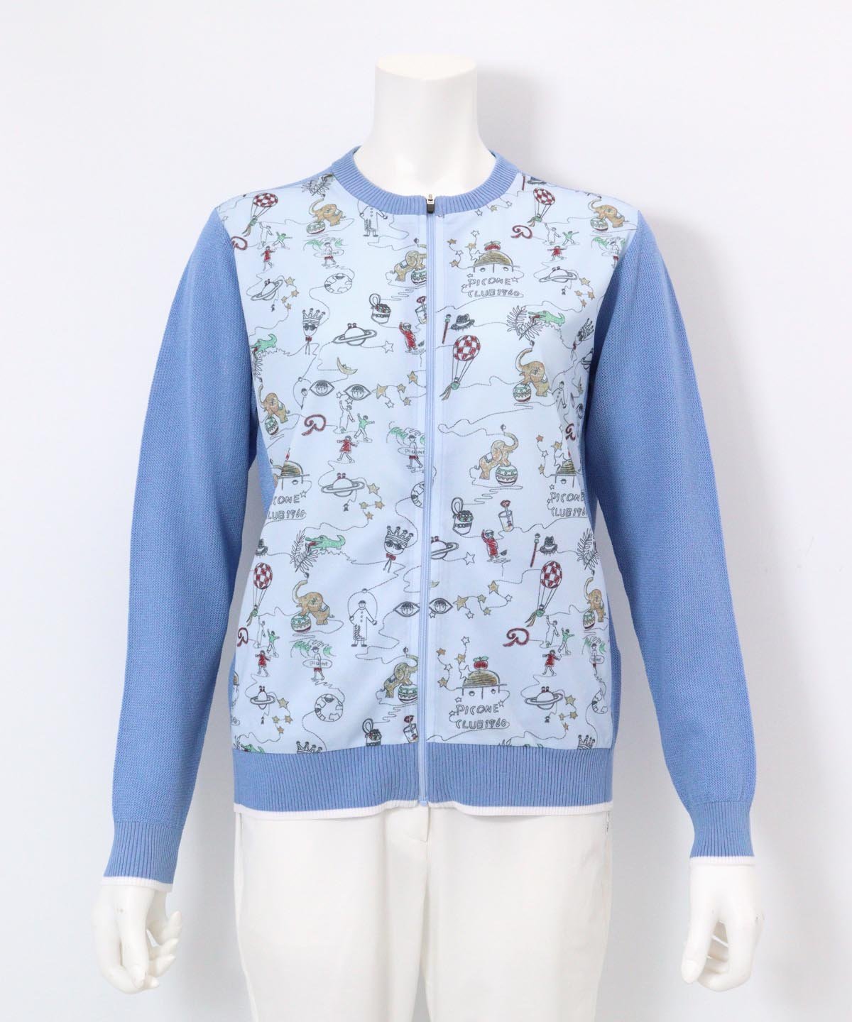 【SALE／40%OFF】Picone Club 【ピッコーネクラブ公式】アートカーディガン ピッコーネクラブ トップス カーディガン ブルー ピンク ホワイト ネイビー【送料無料】