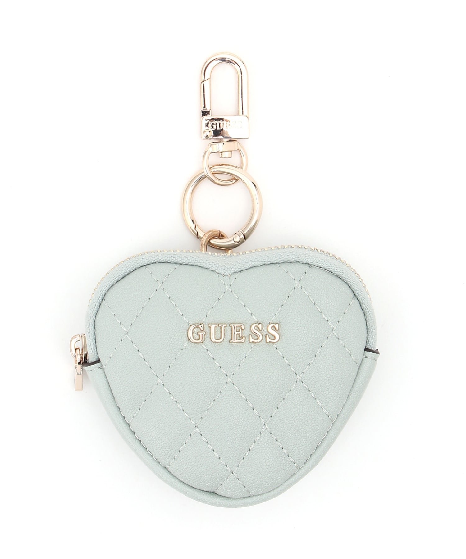 【SALE／20%OFF】GUESS GUESS ミニポーチ (W)HEART Pouch Keychain ゲス ファッション雑貨 チャーム・キーチェーン ブラック グリーン ホワイト イエロー【送料無料】