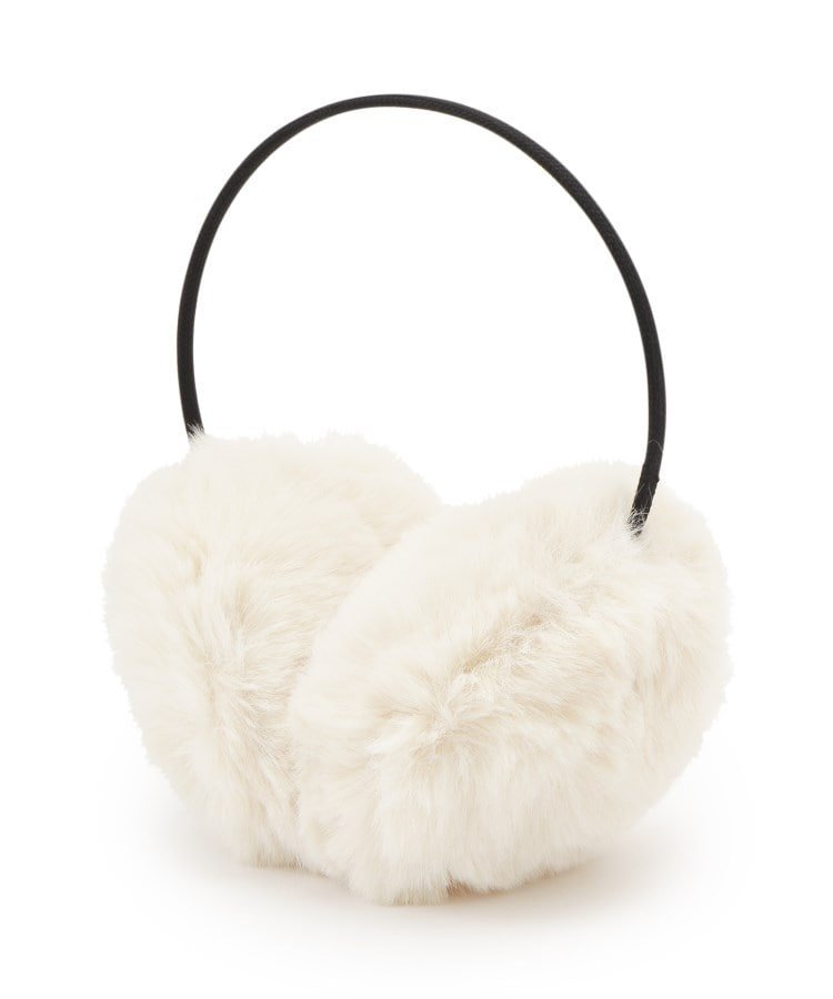 OberTashe フェイクファーイヤーマフ エスペランサ ファッション雑貨 イヤーマフ ホワイト ピンク