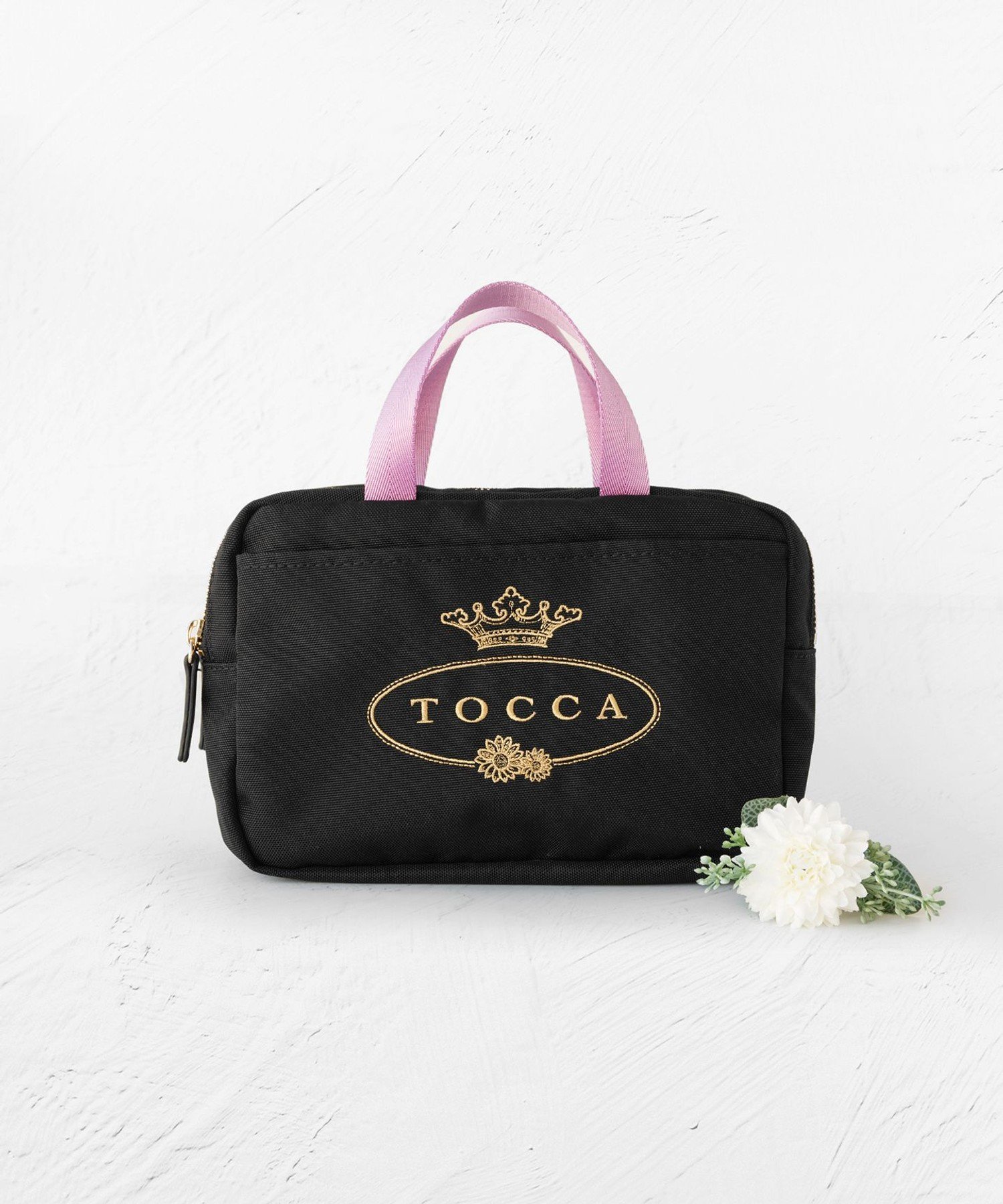 TOCCA TOCCA LOGO POUCH BAG ポーチ トッカ 財布 ポーチ ケース ポーチ ブラック ピンク カーキ【送料無料】
