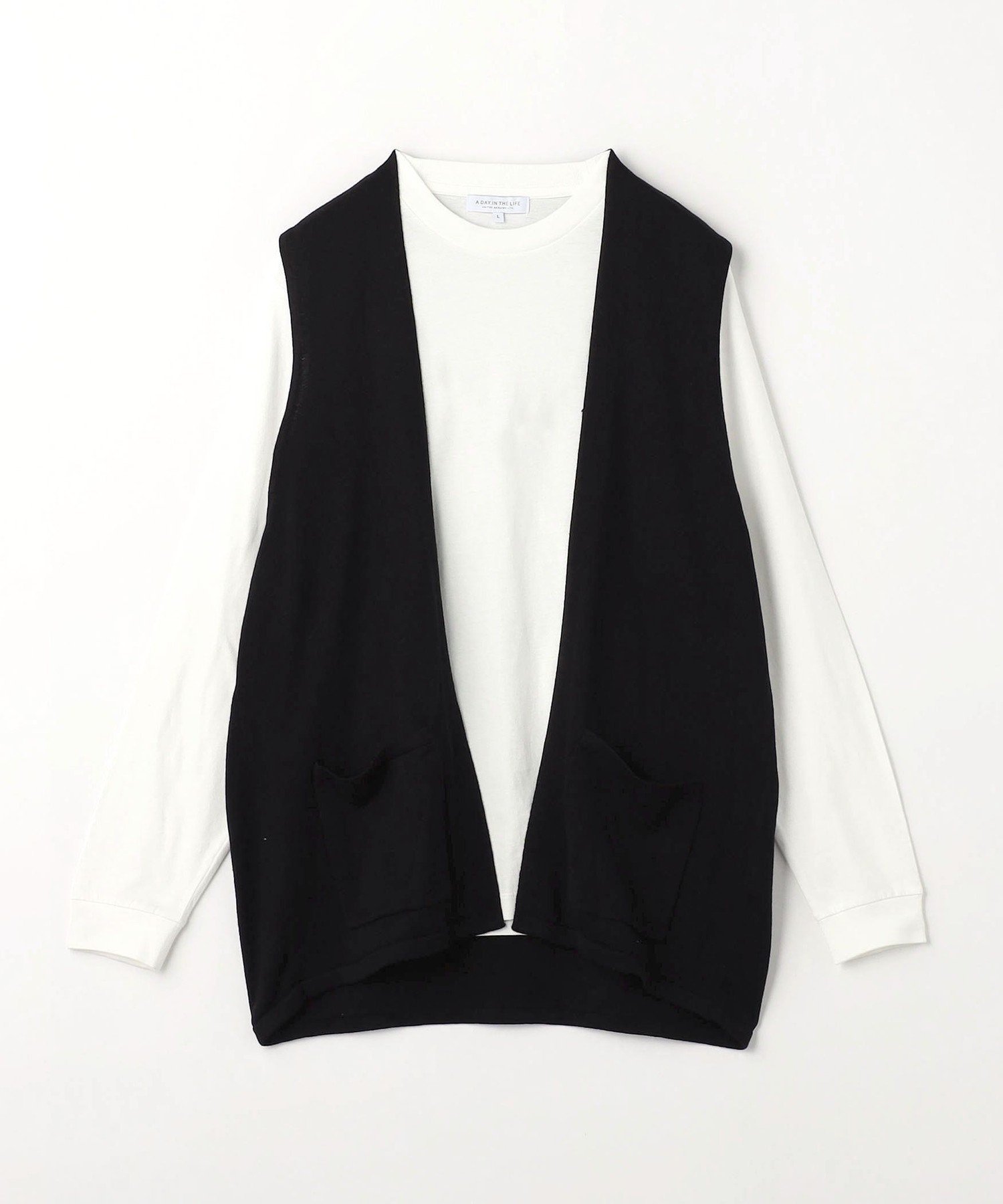 【SALE/80%OFF】a day in the life ジレ+ロングスリーブT -ハンドウォッシャブル-<A DAY IN THE LIFE> ユナイテッ...