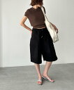 choice_cnl choice_cnl コットンタックハーフパンツ キャナルジーン パンツ その他のパンツ ブラック【送料無料】