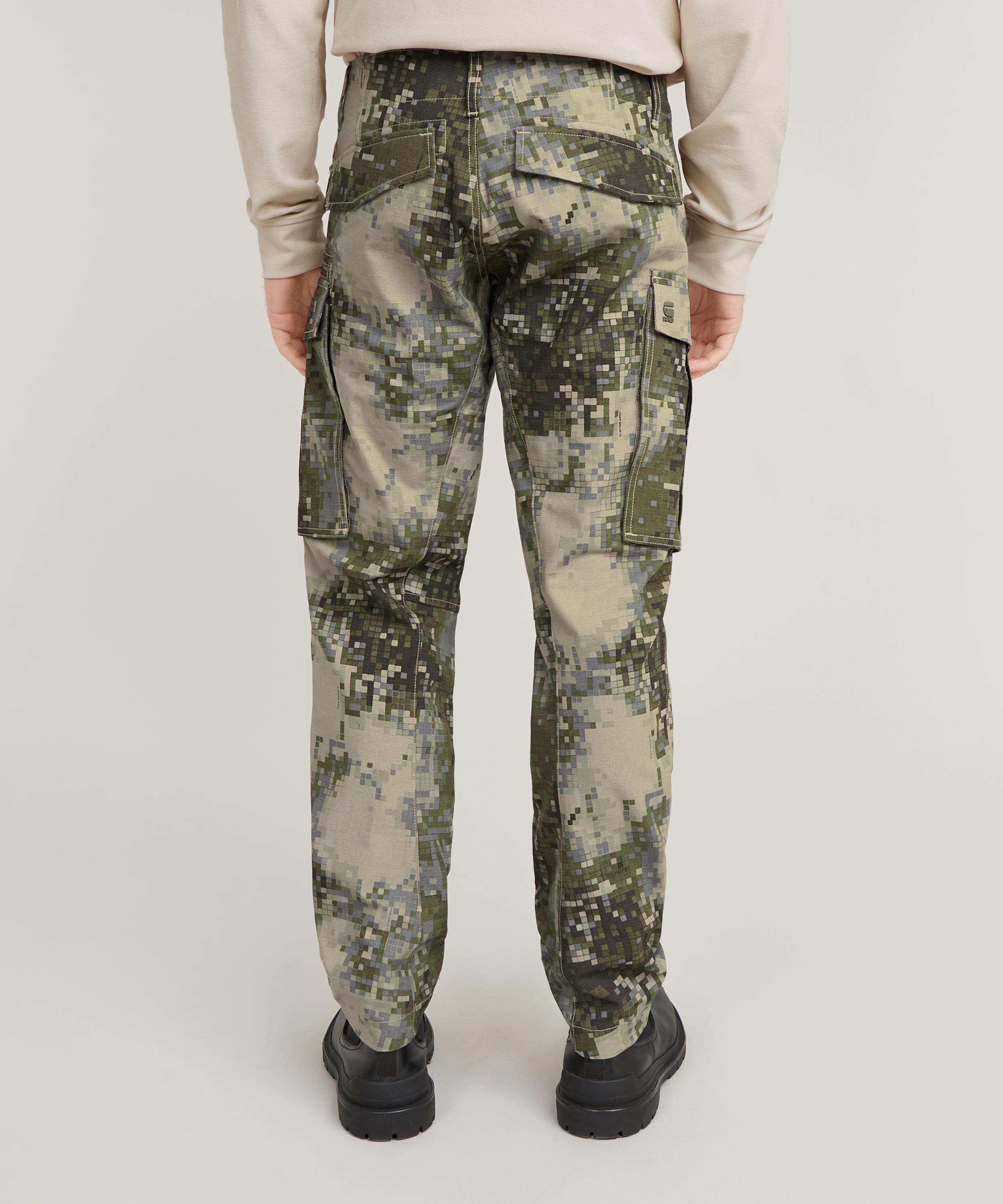 【公式ショップ】ROVIC ZIP 3D REGULAR TAPERED PANTS/立体裁断テーパードカーゴパンツ/デジタルカモ柄 ジースターロゥ パンツ カーゴパンツ